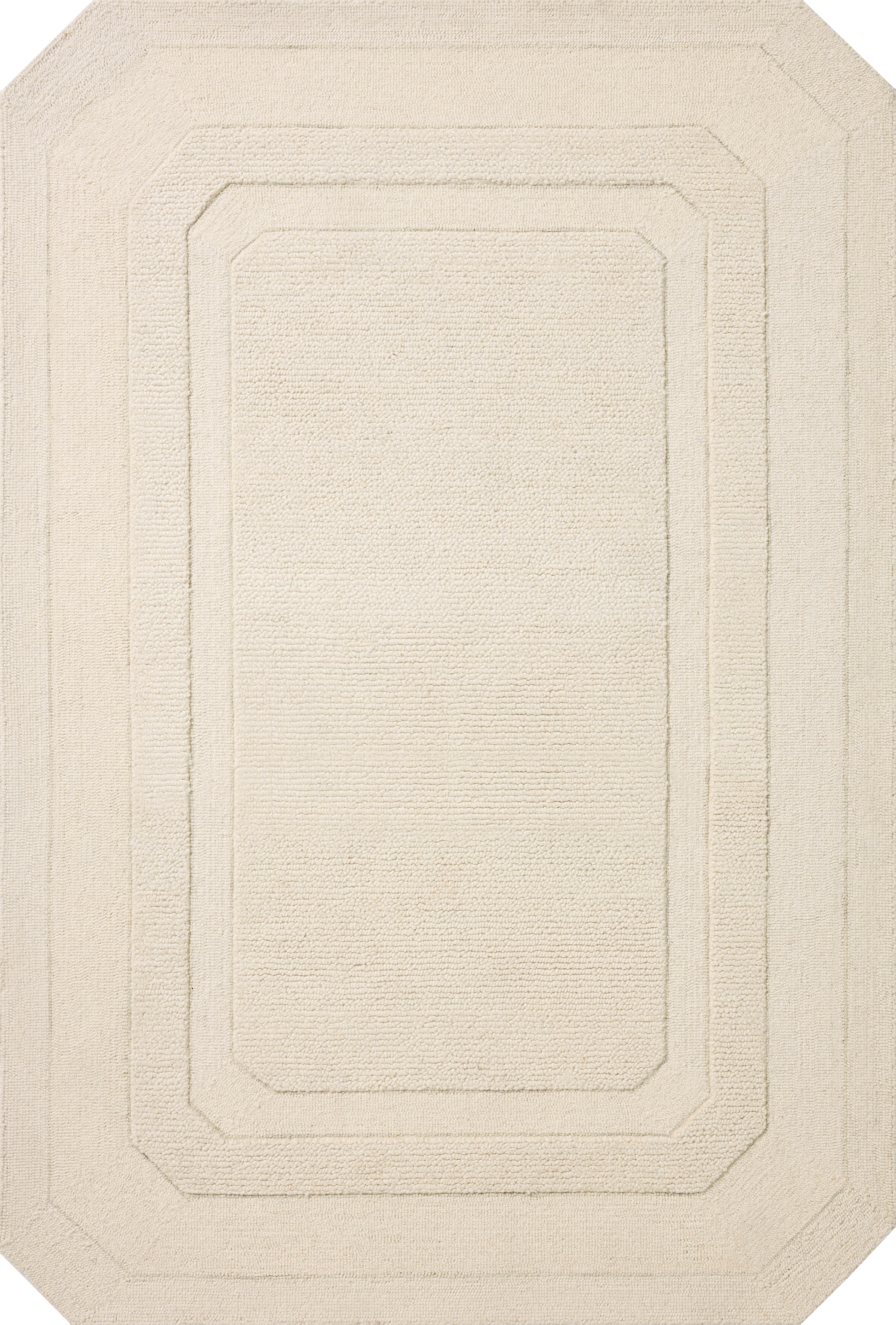 A hand-tufted wool area rug in refined ivory tones with traditional motifs, the Clayton CLN-01 Ivory Area Rug grounds your room beautifully