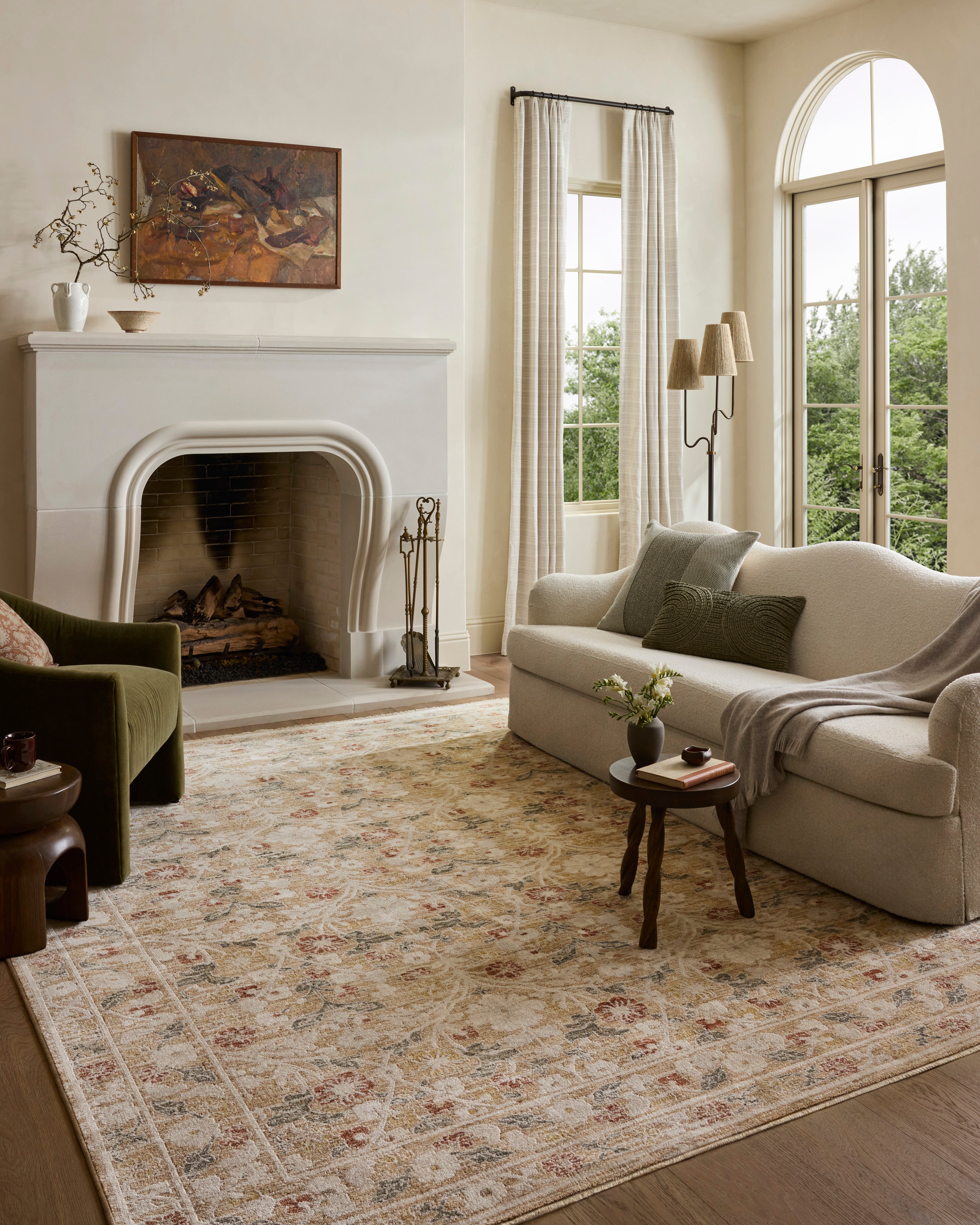 Expertly crafted as a power-loomed polyester area rug with traditional and floral artistry, the Clarisse CLS-01 Sand / Multi Area Rug captures sandy and vibrant multi-toned tones beautifully