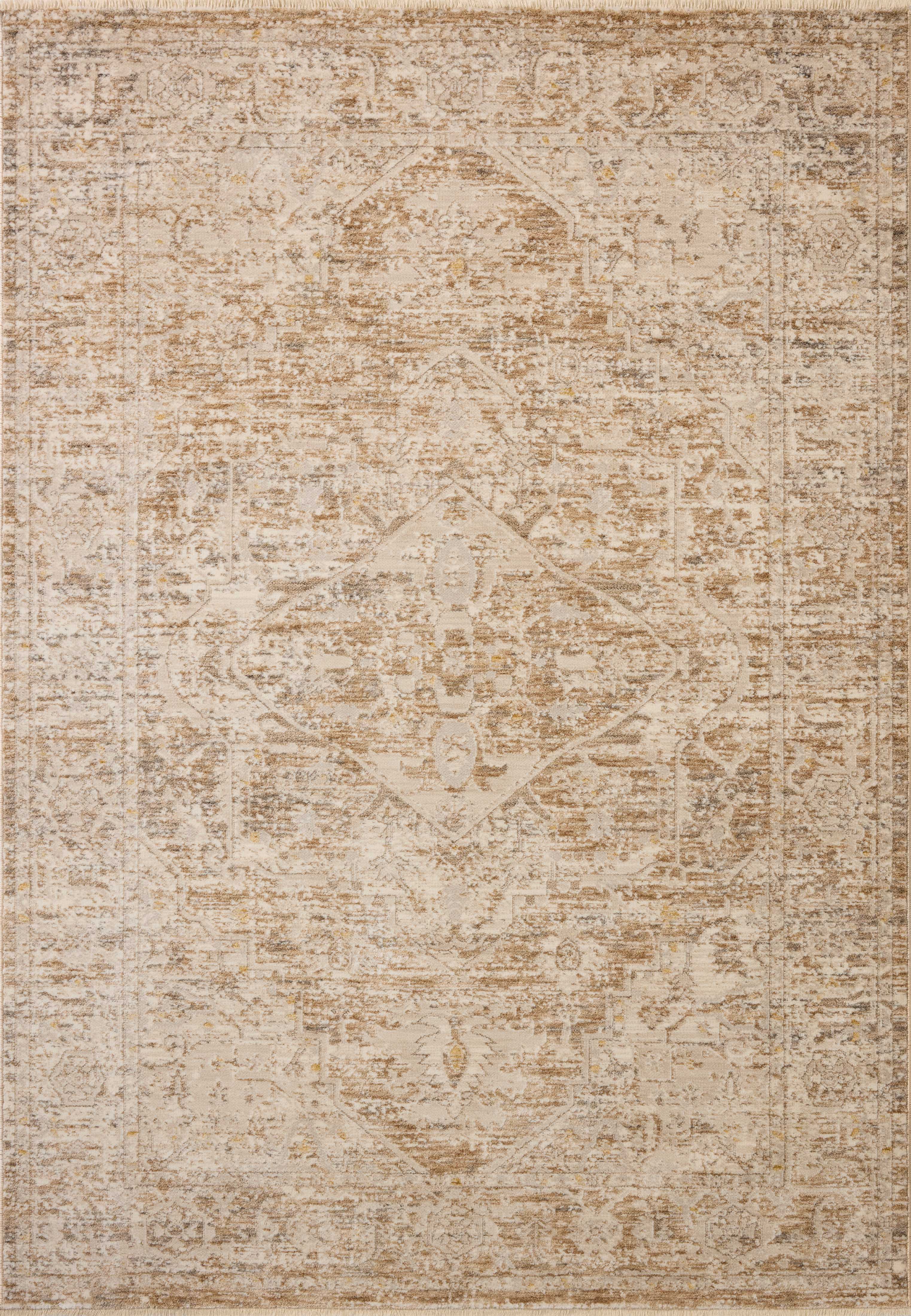 Finished in versatile taupe and gentle dove tones with traditional and floral styling, the Clarisse CLS-03 Taupe / Dove Area Rug is a power-loomed polyester area rug for modern living