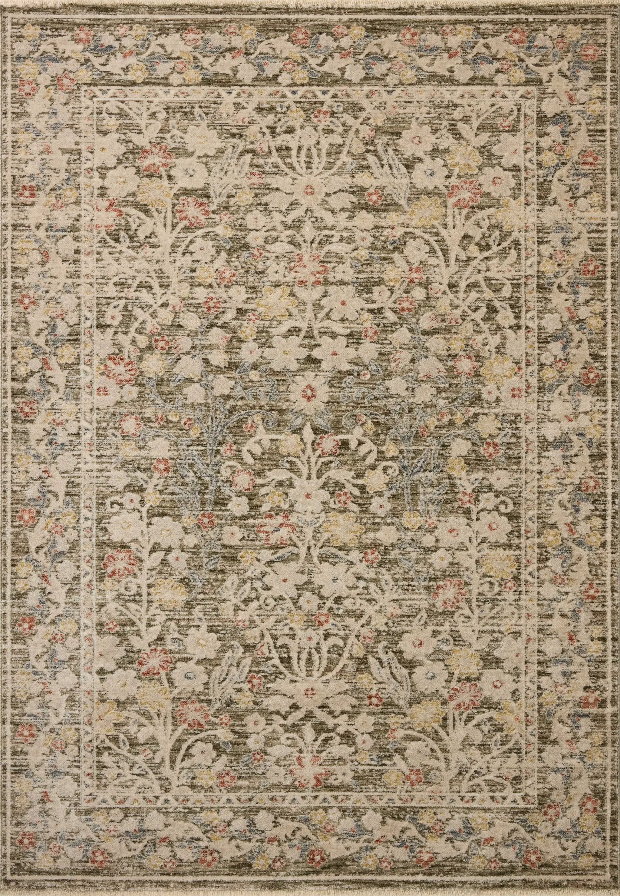 Clarisse CLS-05 Olive / Multi Area Rug by Loloi