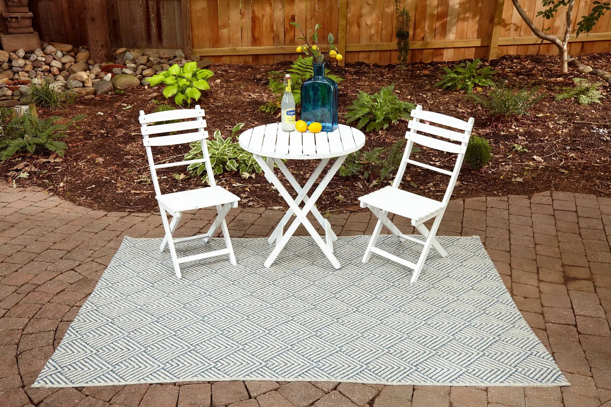 Como COM-3 Blue Area Rug by Momeni