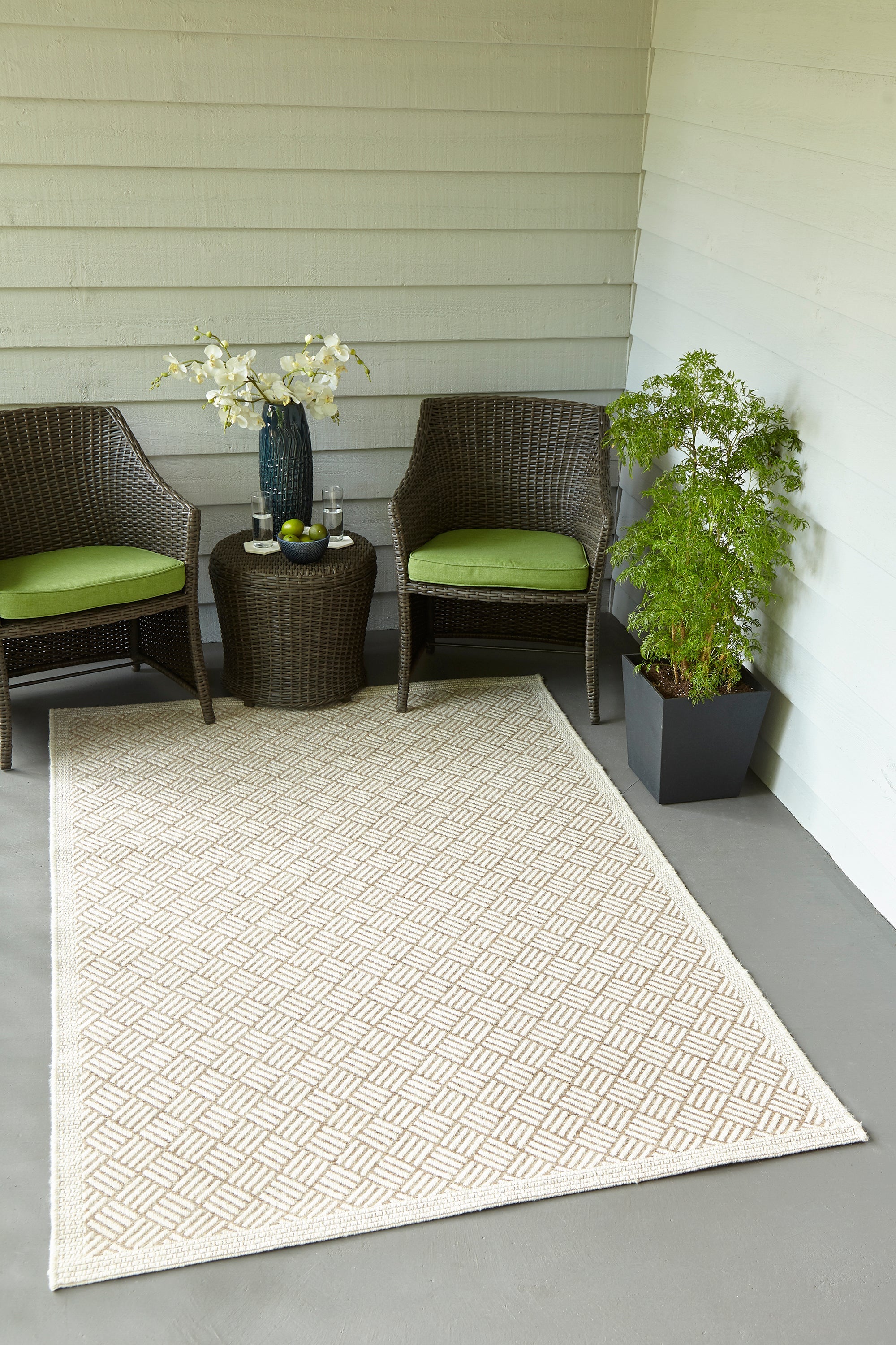 Momeni Como COM-4 Tan Indoor/Outdoor Area Rug