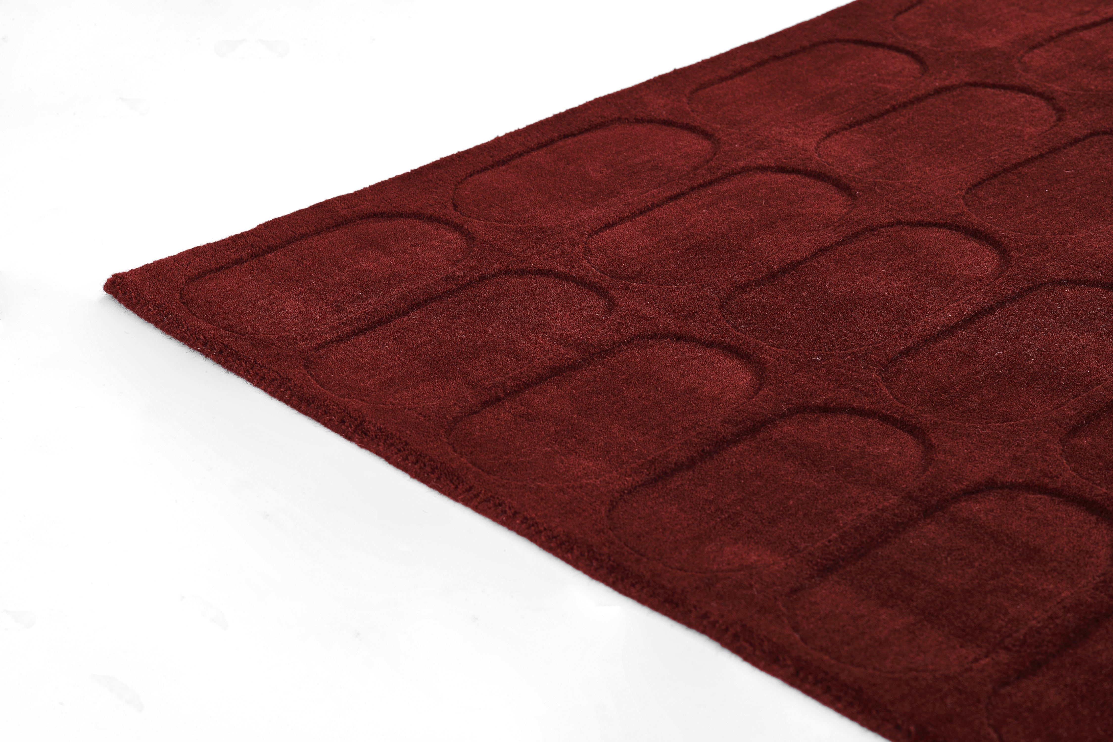 Momeni Contour CON-2 Burgundy Hand Woven Area Rug