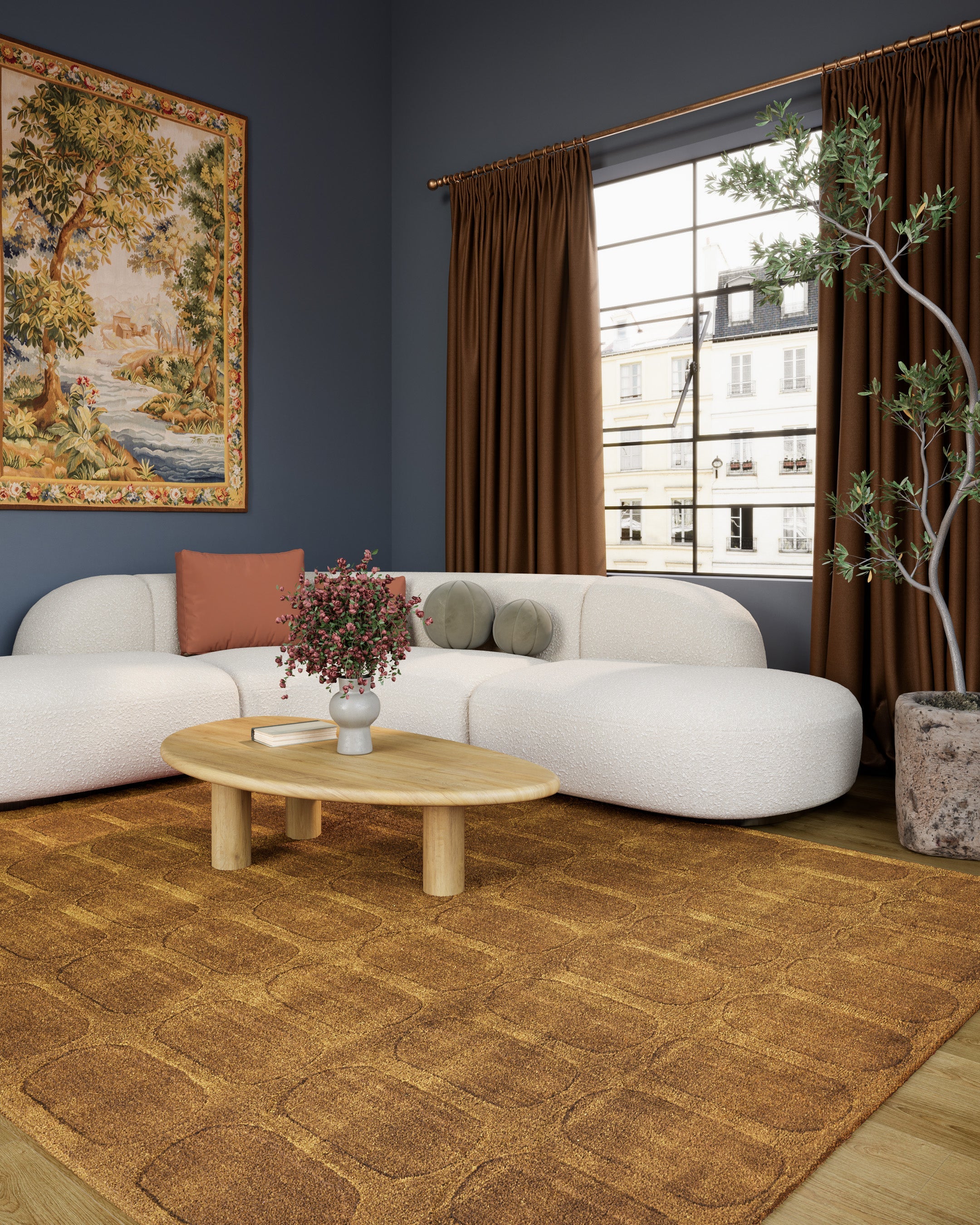 Momeni Contour CON-2 Mustard Hand Woven Area Rug