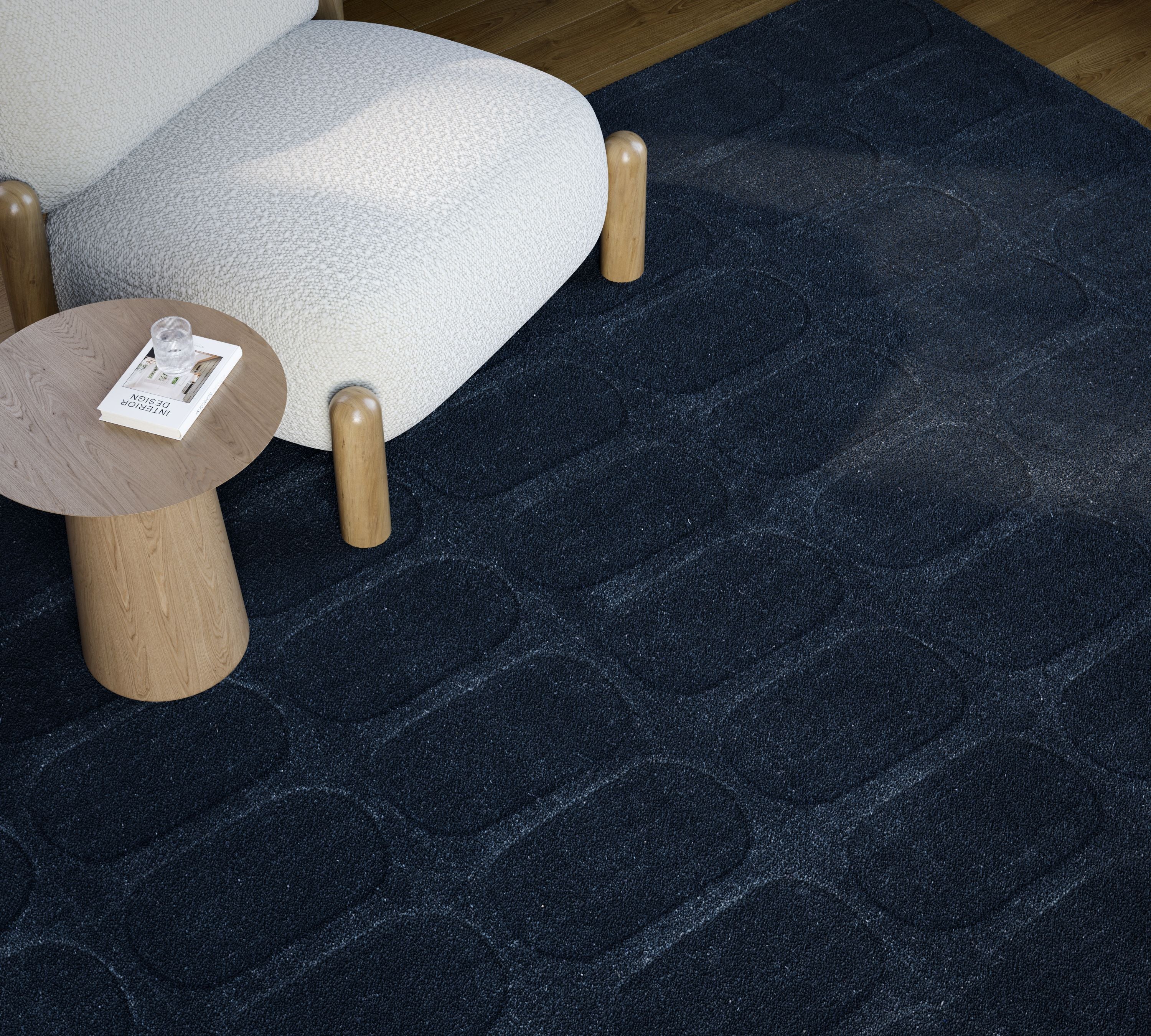 Momeni Contour CON-2 Navy Hand Woven Area Rug