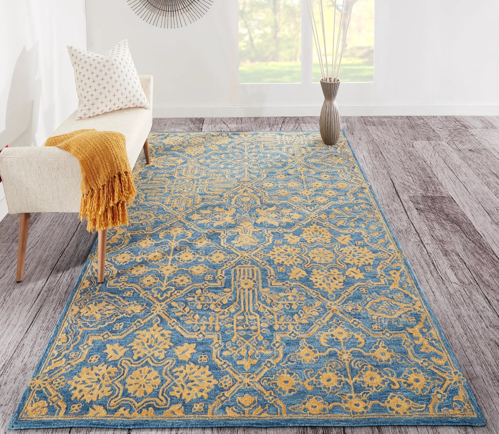 Cosette COS-1 Blue Area Rug by Momeni