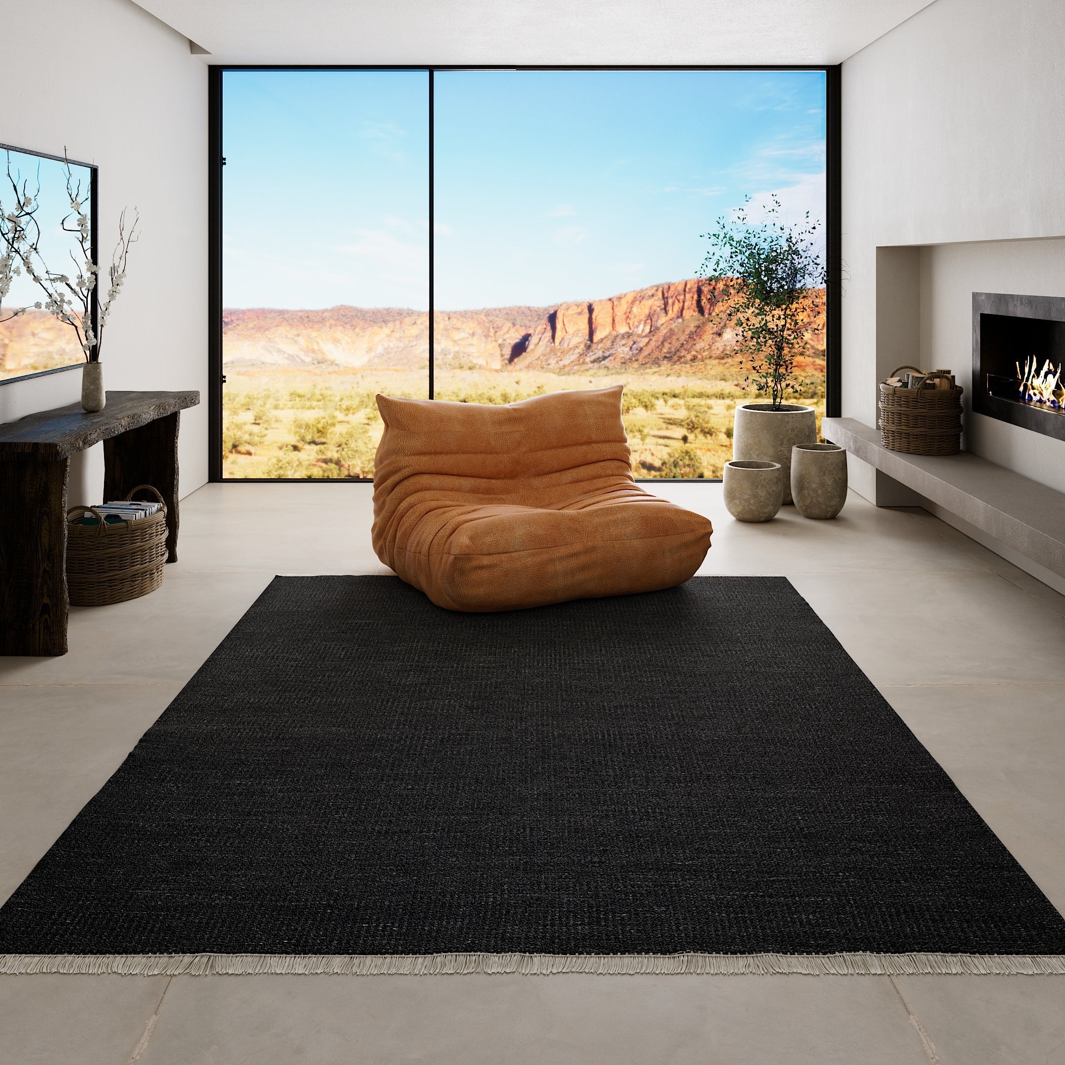 Momeni Cove CV-01 Charcoal Hand Woven Area Rug