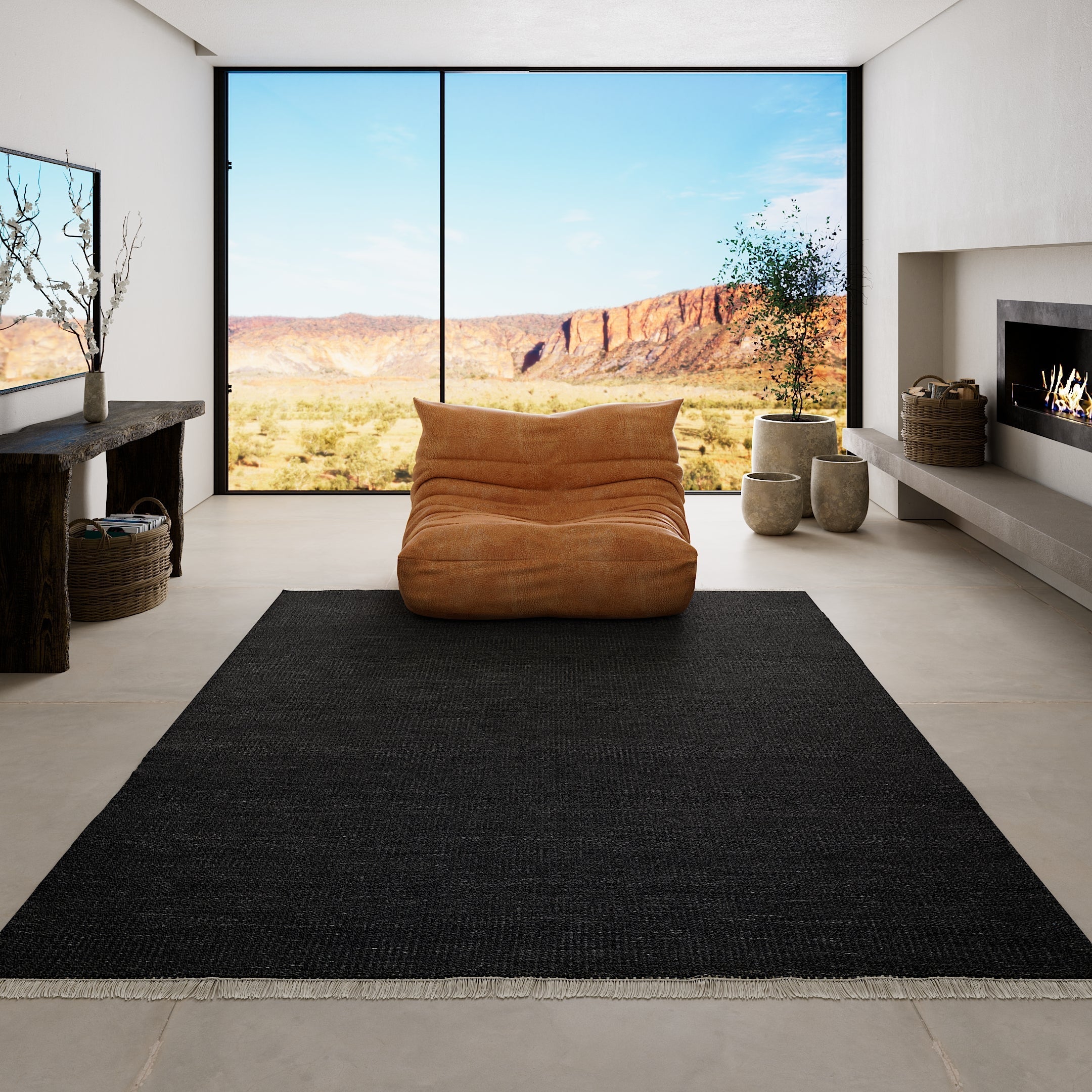 Momeni Cove CV-01 Charcoal Hand Woven Area Rug