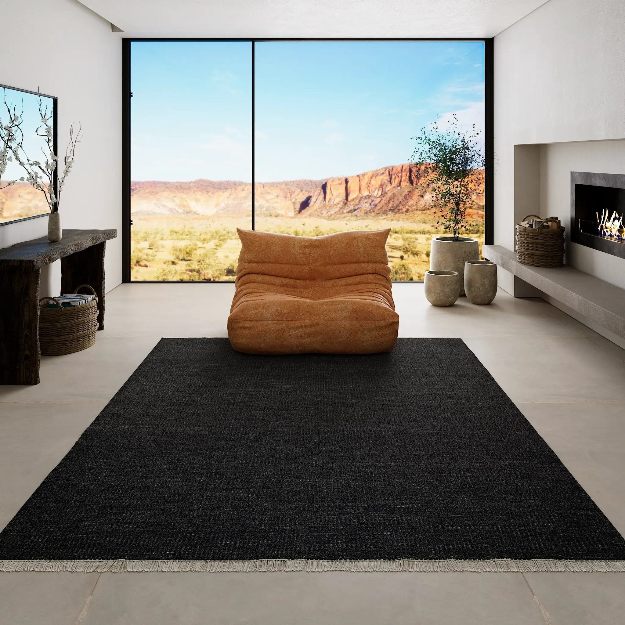 Cove CV-01 Charcoal Area Rug by Momeni