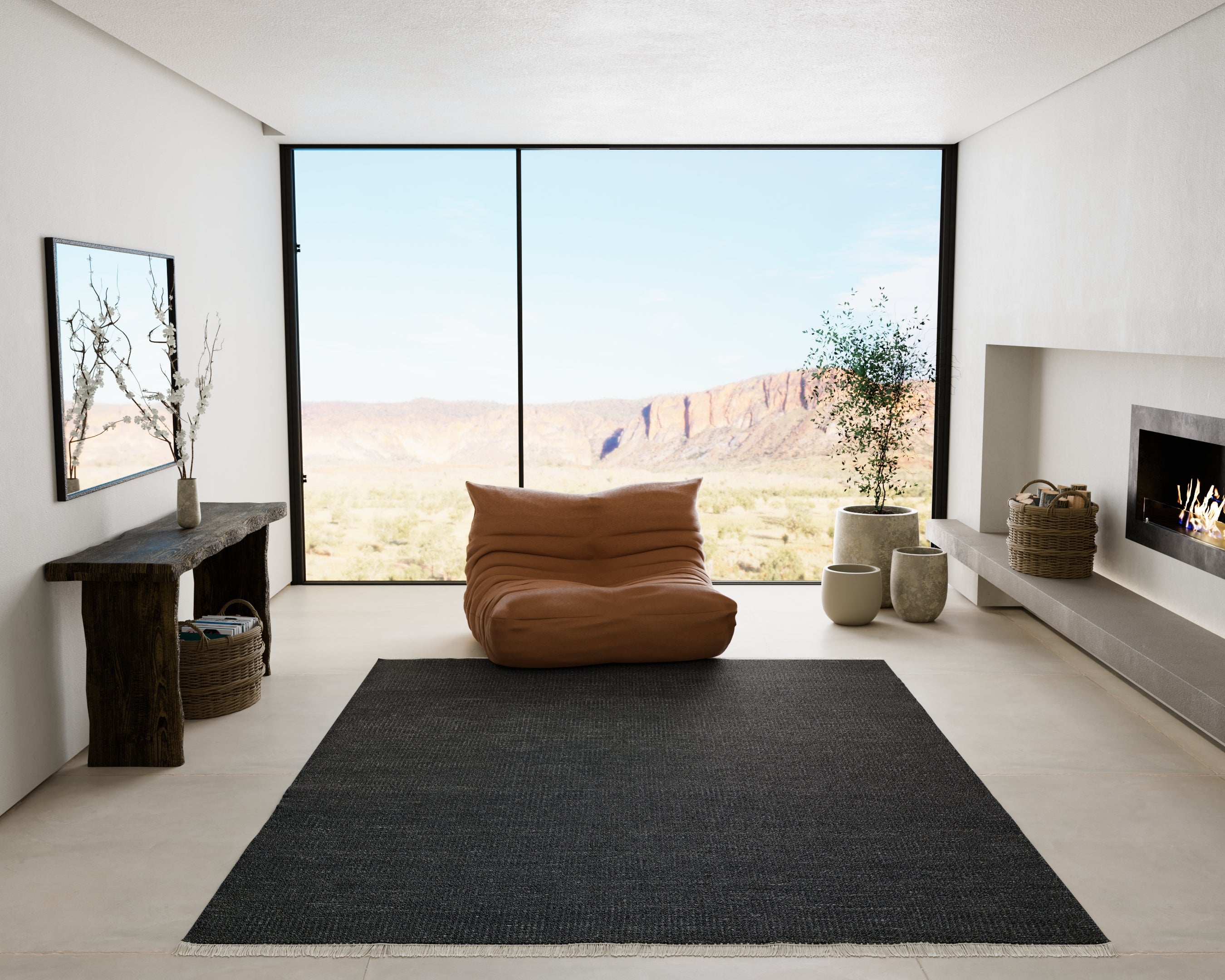 Momeni Cove CV-01 Charcoal Hand Woven Area Rug