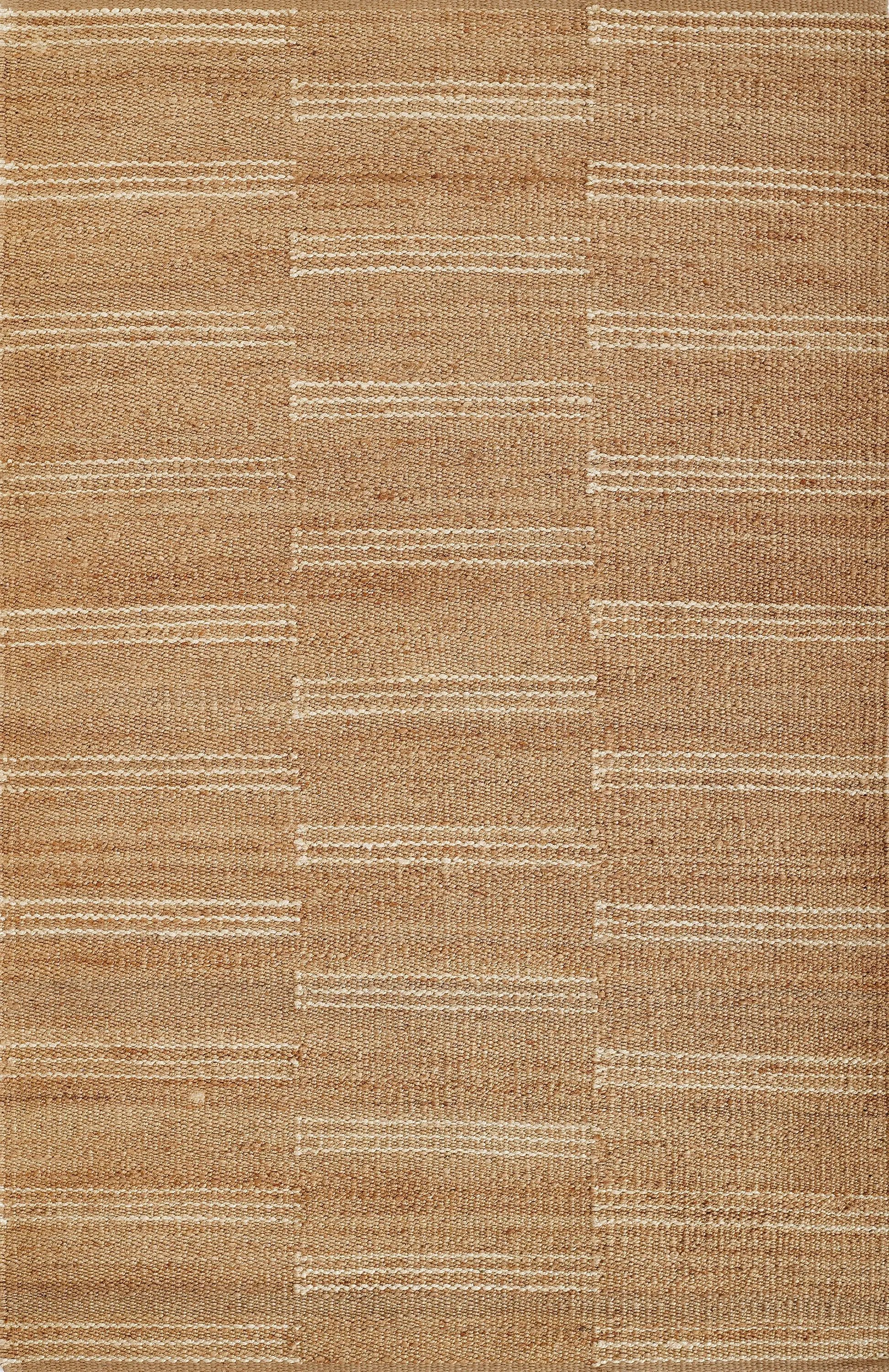 Crescent CRE-1 (Broken Stripes) Natural Area Rug by Erin Gates by Momeni