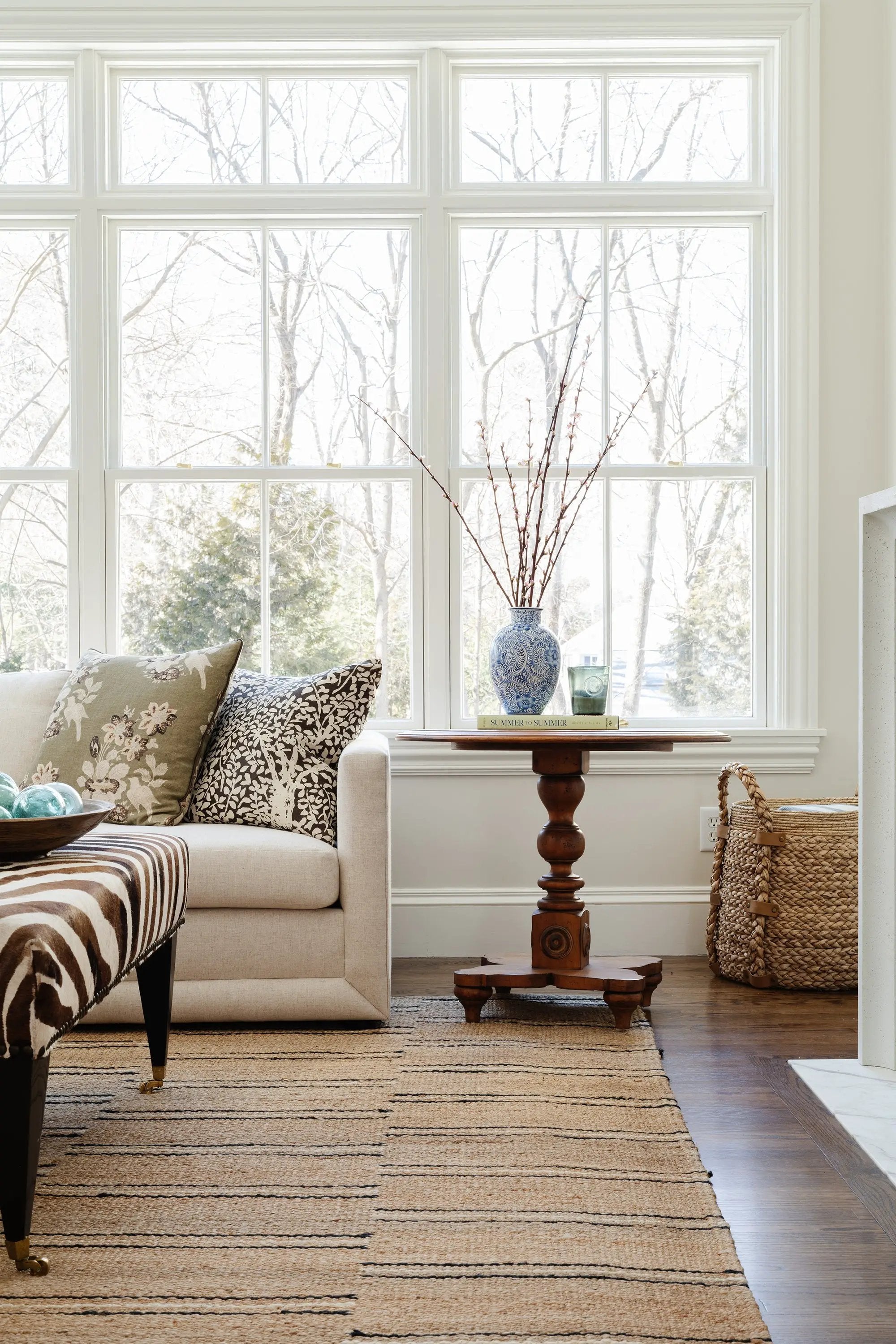 Crescent CRE-2 (Broken Stripes) Natural Area Rug by Erin Gates by Momeni