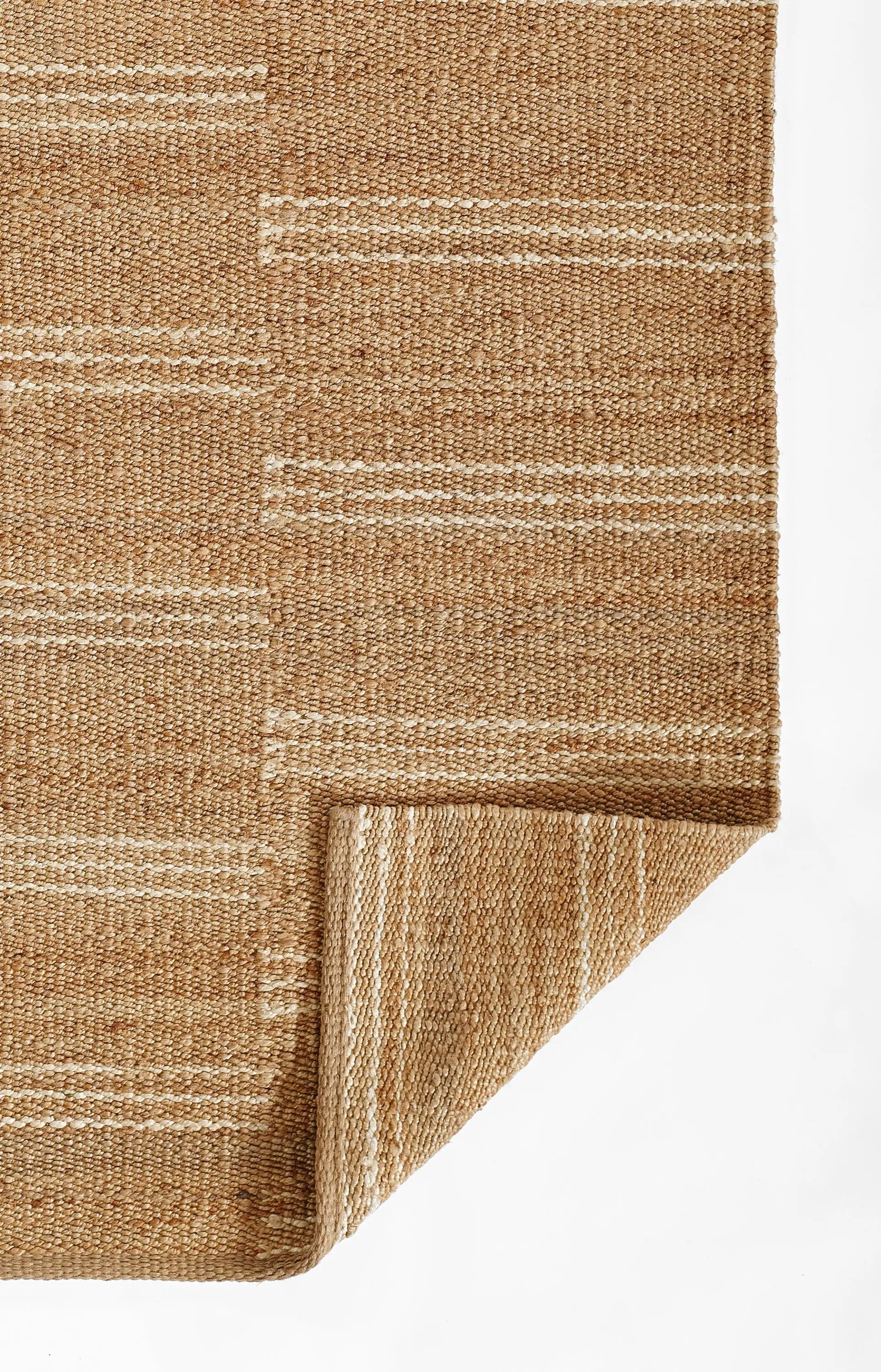 Crescent CRE-1 (Broken Stripes) Natural Area Rug by Erin Gates by Momeni