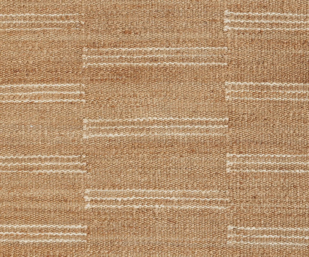 Crescent CRE-1 (Broken Stripes) Natural Area Rug by Erin Gates by Momeni