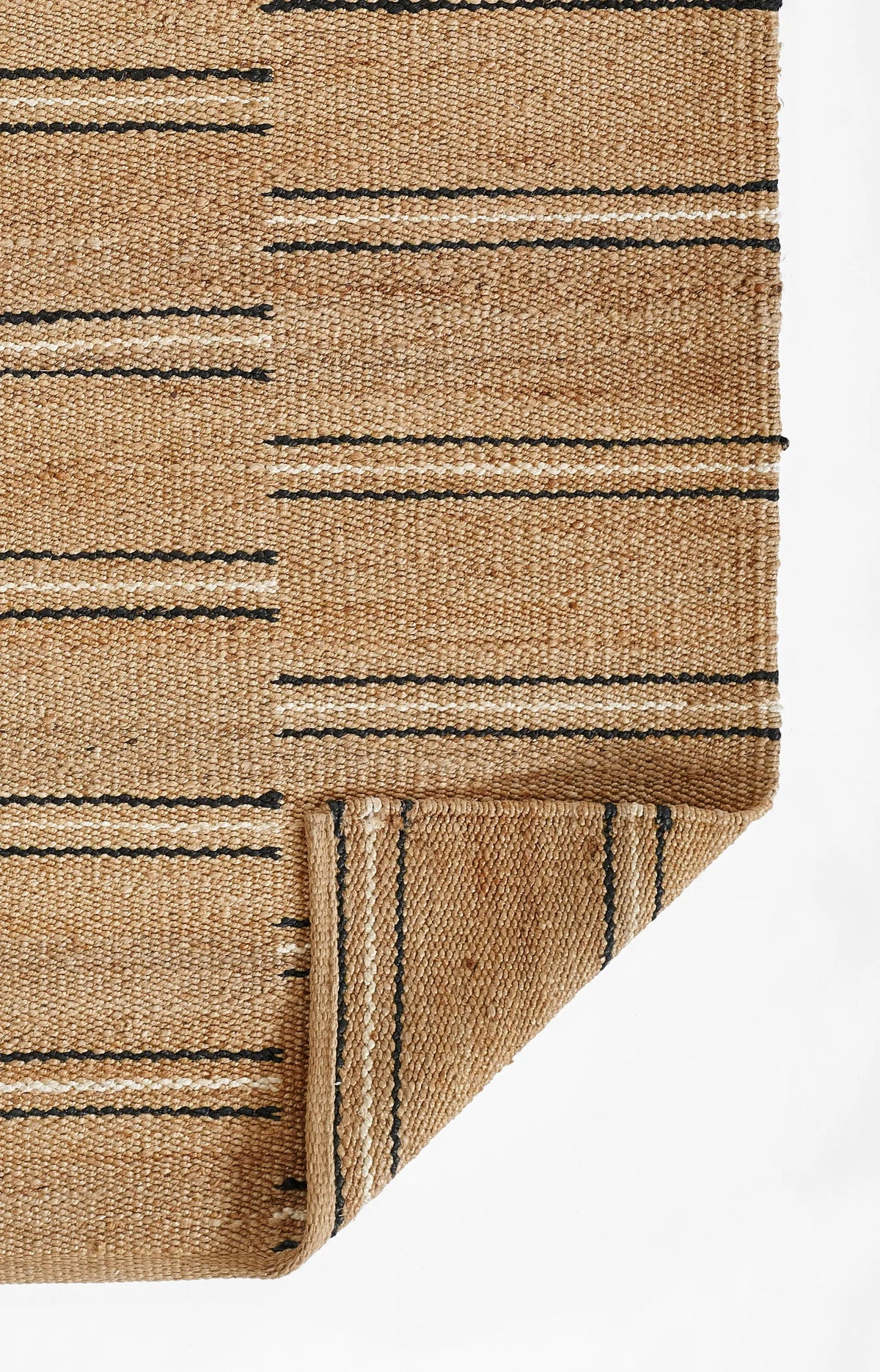 Crescent CRE-2 (Broken Stripes) Natural Area Rug by Erin Gates by Momeni
