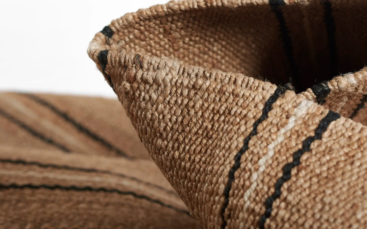 Crescent CRE-2 (Broken Stripes) Natural Area Rug by Erin Gates by Momeni