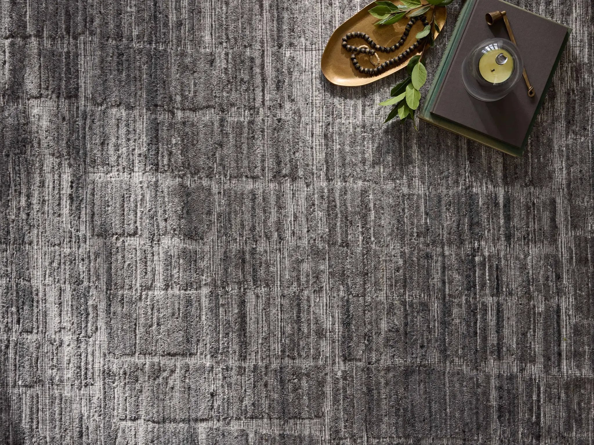 Daniel DAN-01 Slate Area Rug by Jean Stoffer x Loloi