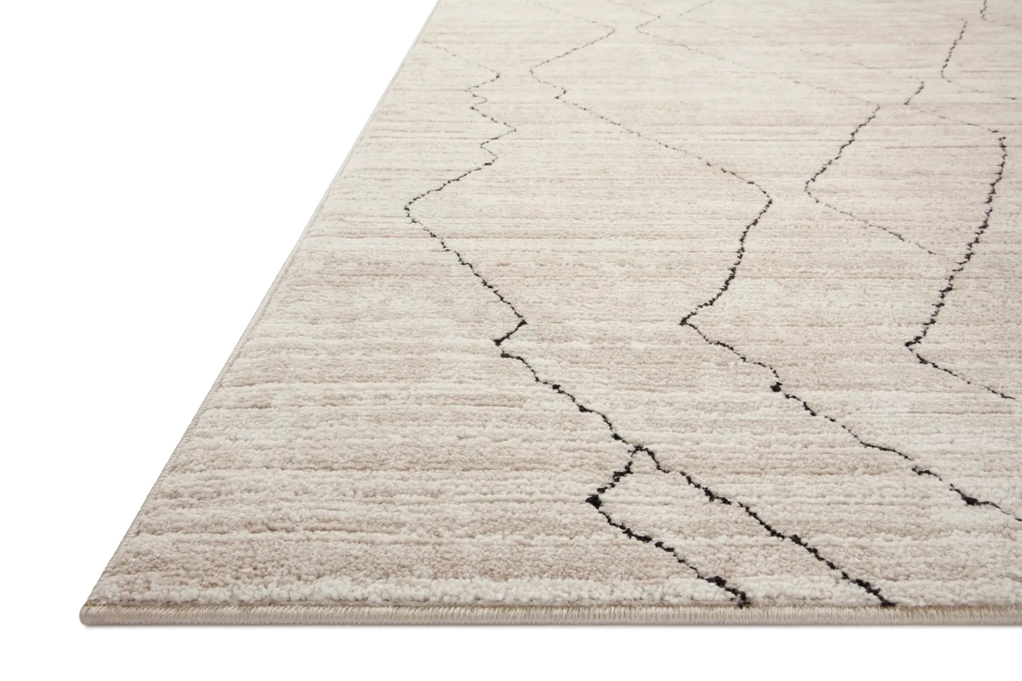 Darby DAR-03 Sand / Charcoal Area Rug by Loloi