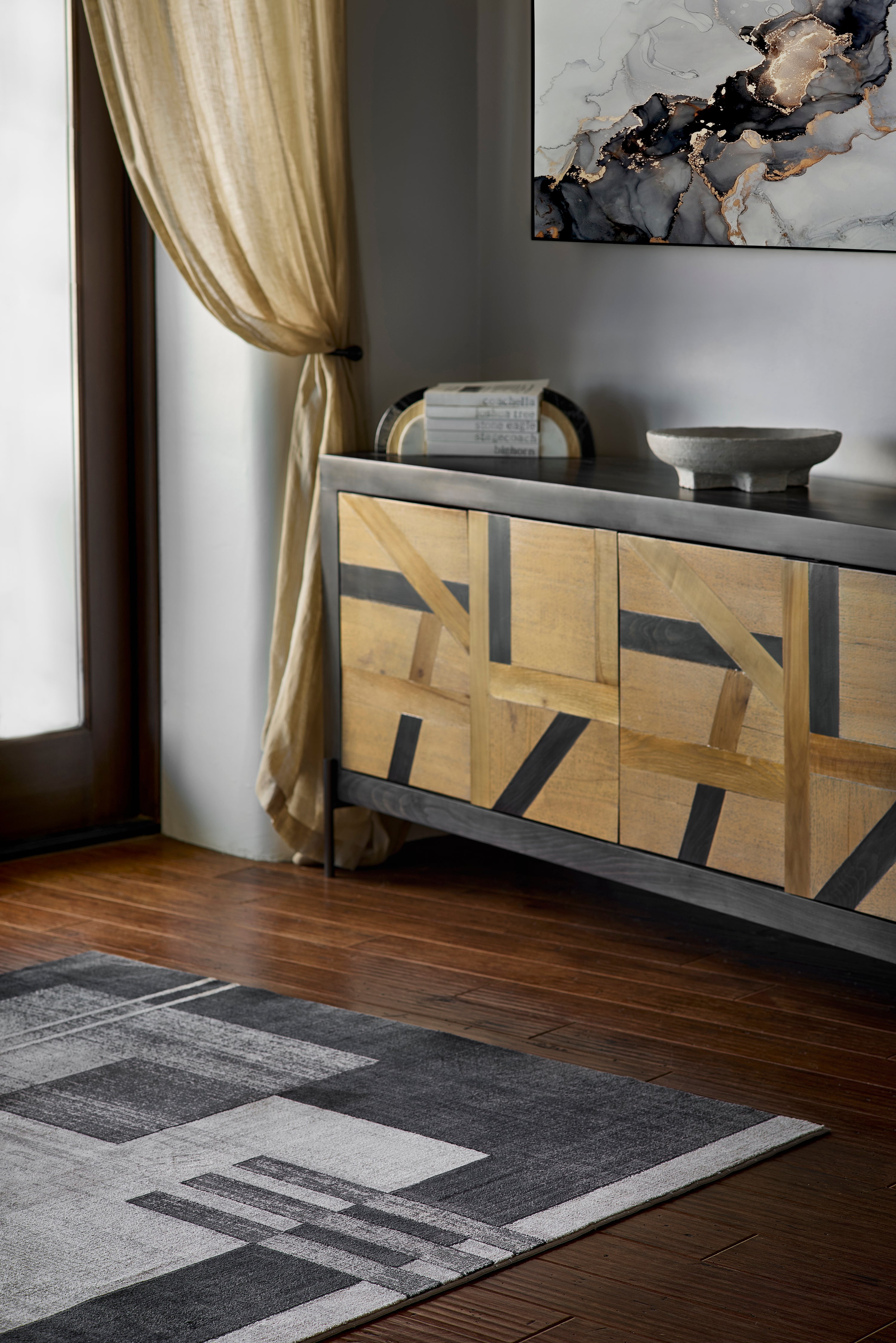 Momeni Edition EDI-4 Charcoal Area Rug