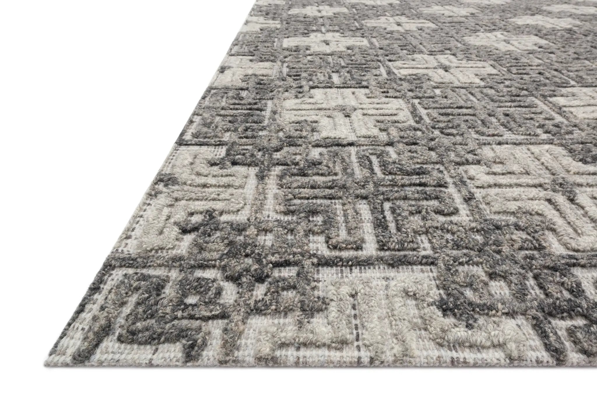Ehren EHR-01 Charcoal / Fog Area Rug by Loloi