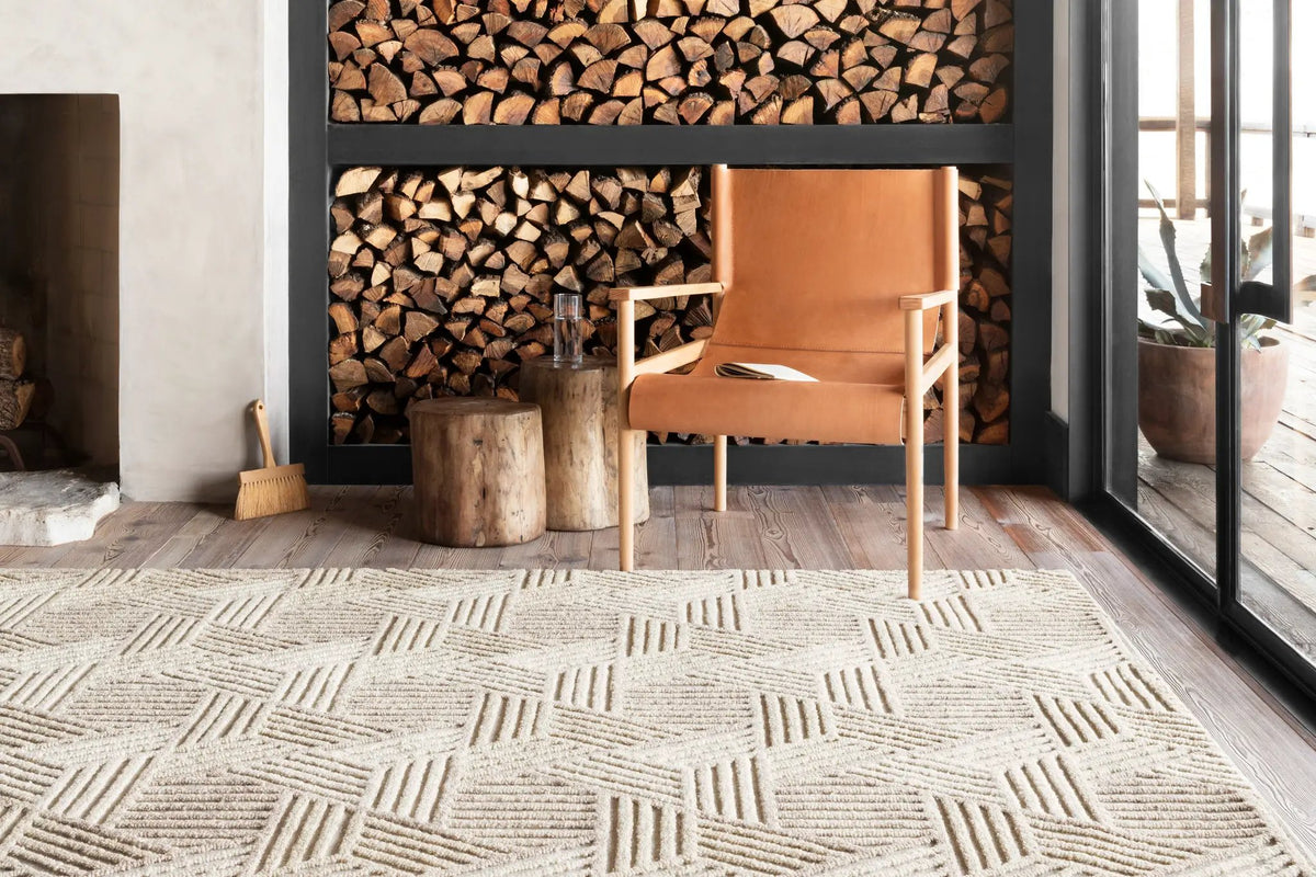 Ehren EHR-04 Oatmeal / Ivory Area Rug by Loloi