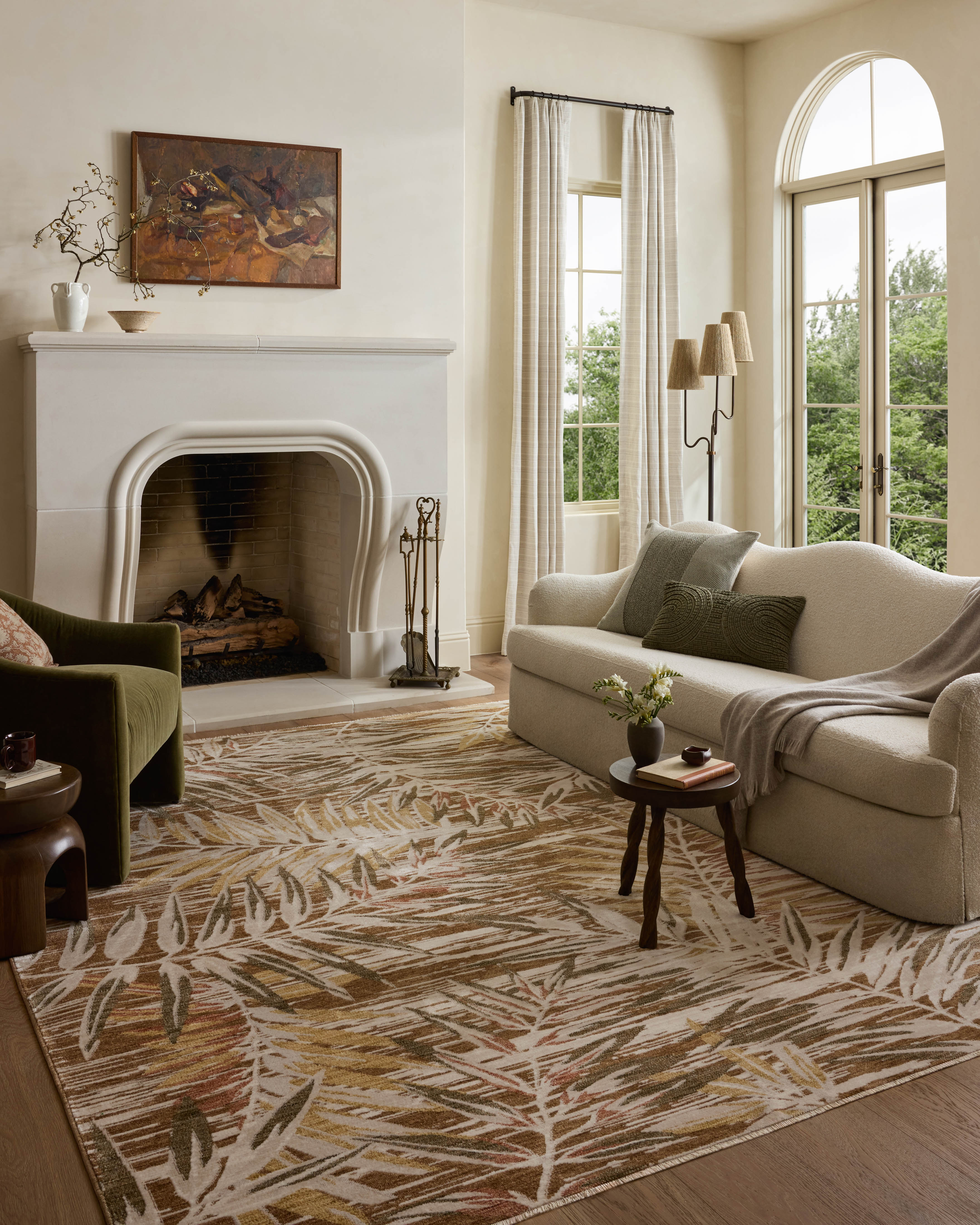 With earthy and warm natural hues and botanical styling, the Eileen ELE-05 Earth / Natural Area Rug is a power-loomed polypropylene and polyester area rug that elevates any room