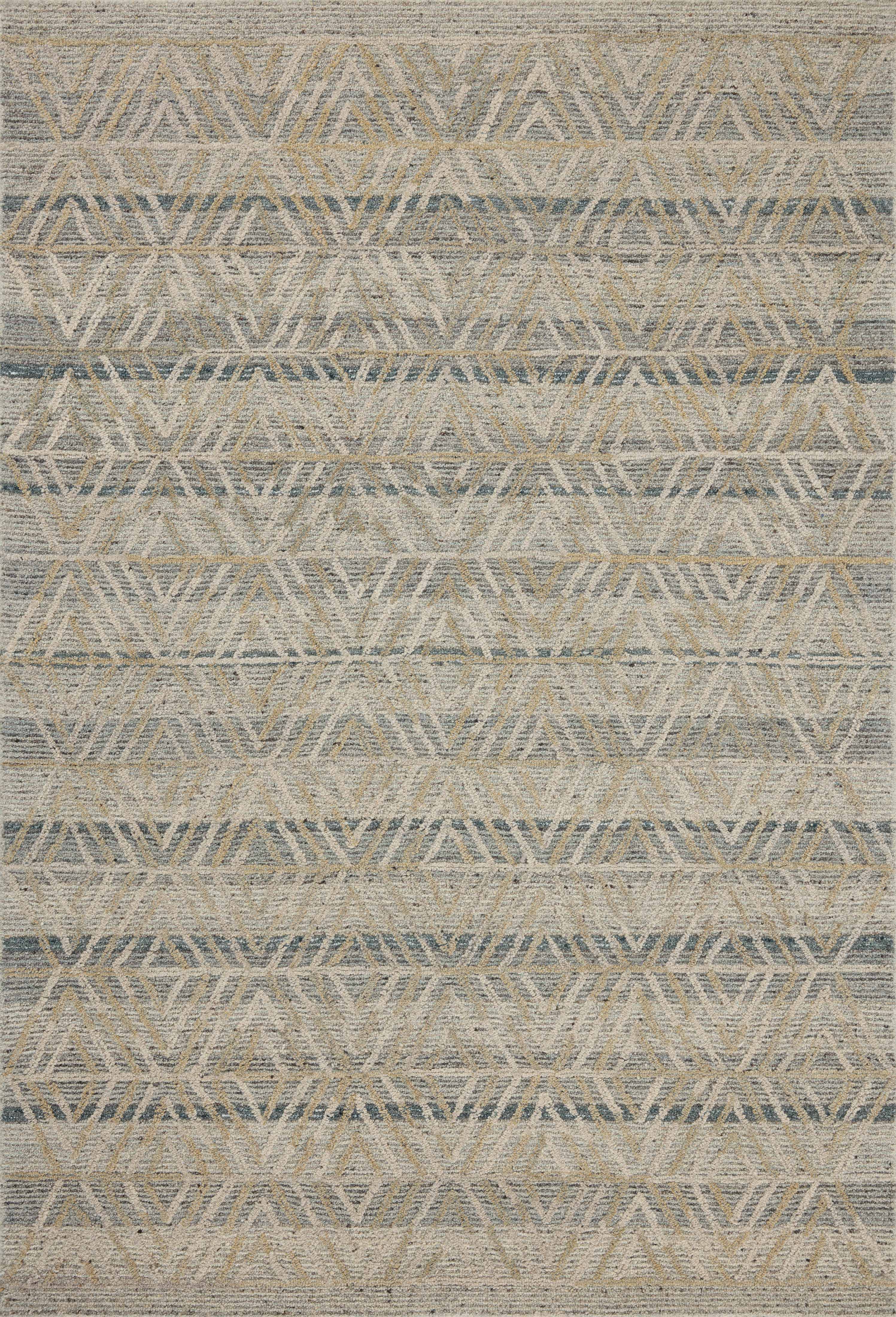 Rich in misty and warm natural hues with graphic and high-low textured detail, the Elias ELA-04 Fog / Natural Area Rug is a hand-tufted wool area rug built for style and comfort