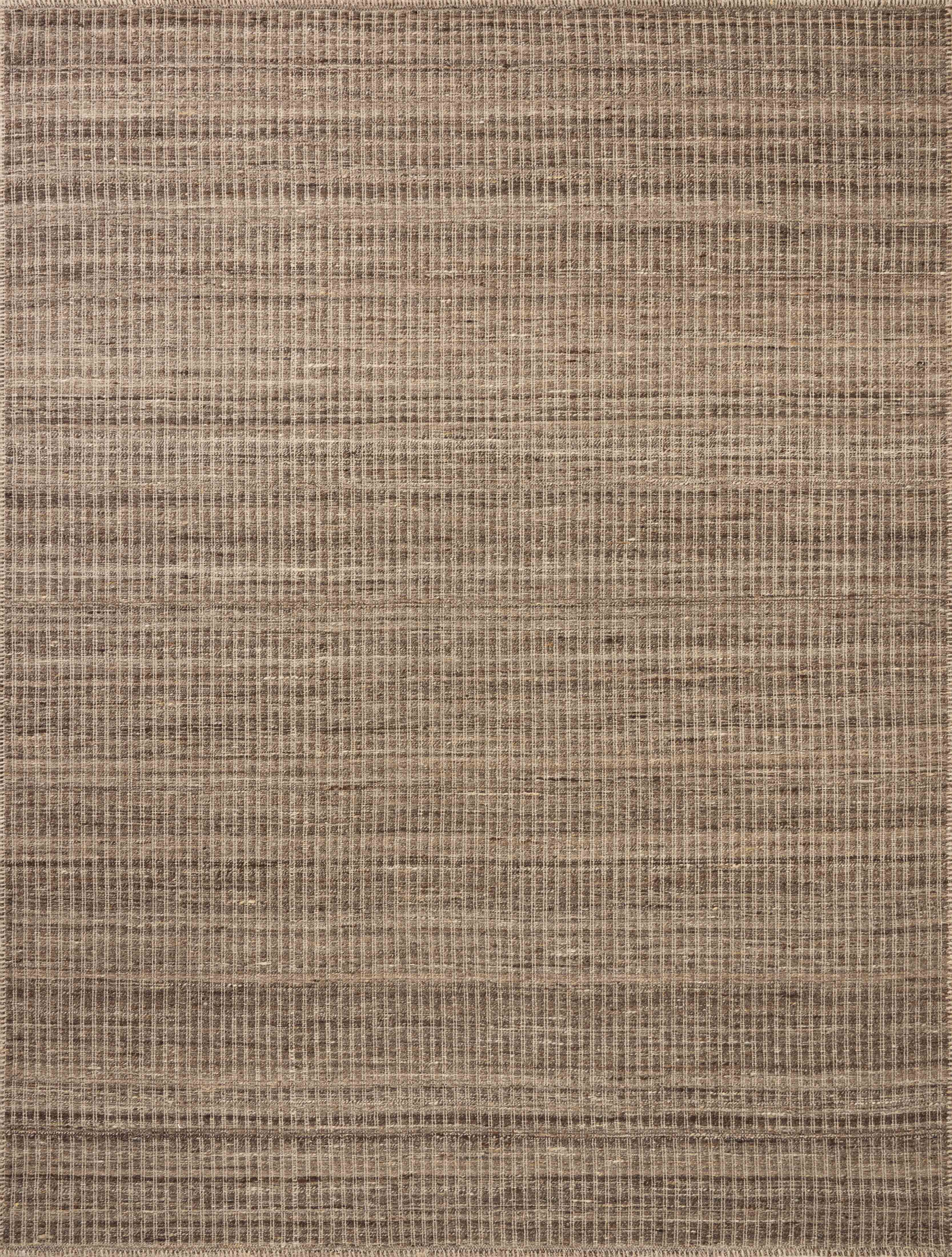 A stunning hand-woven wool and cotton area rug with striped detail, the Elma ELM-01 Bark Area Rug features grounded bark tones for a polished look