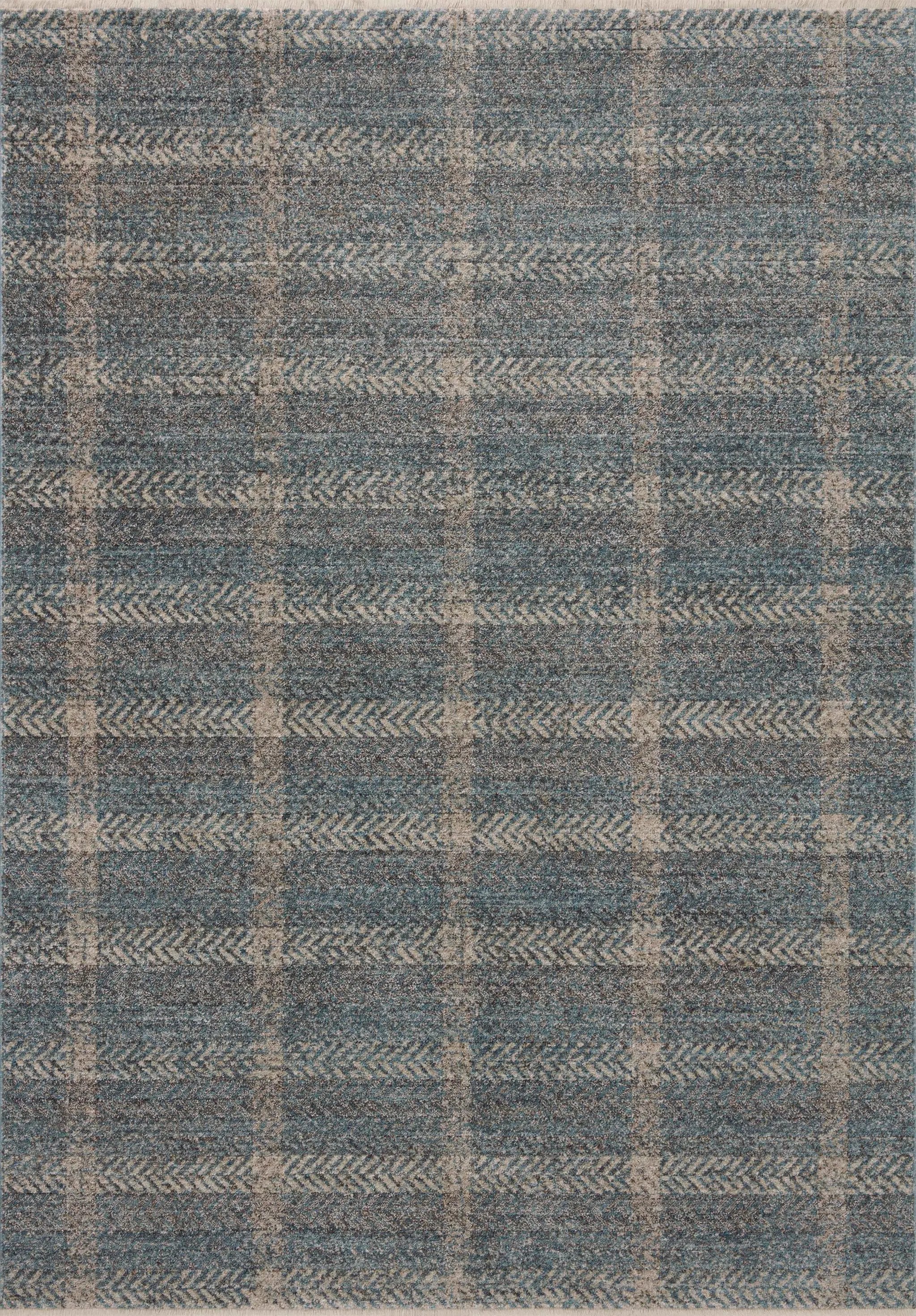 Ember EMB-03 Blue / Beige Area Rug by Angela Rose x Loloi
