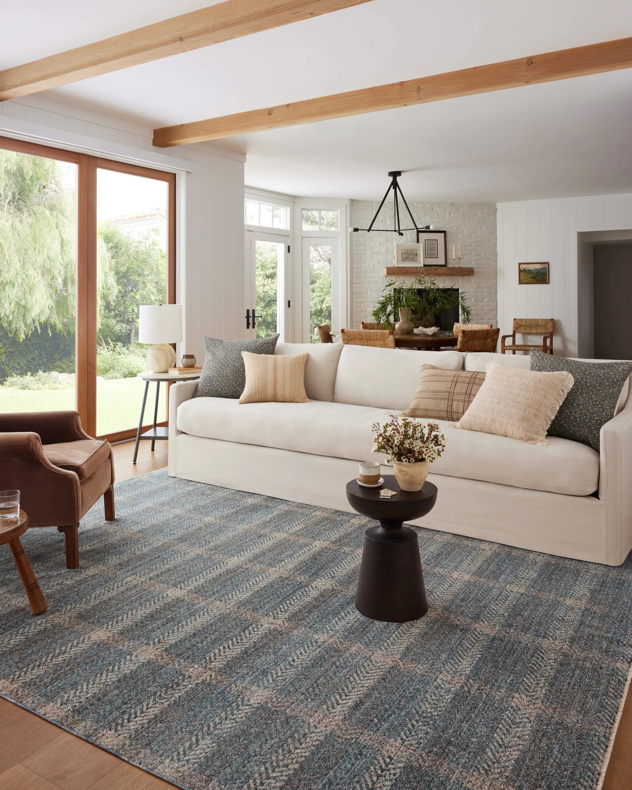 Ember EMB-03 Blue / Beige Area Rug by Angela Rose x Loloi