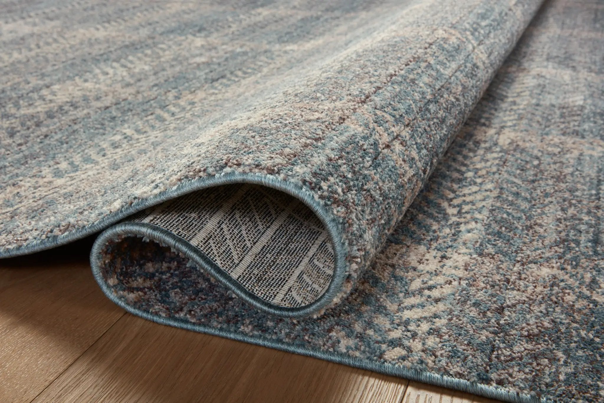Ember EMB-03 Blue / Beige Area Rug by Angela Rose x Loloi