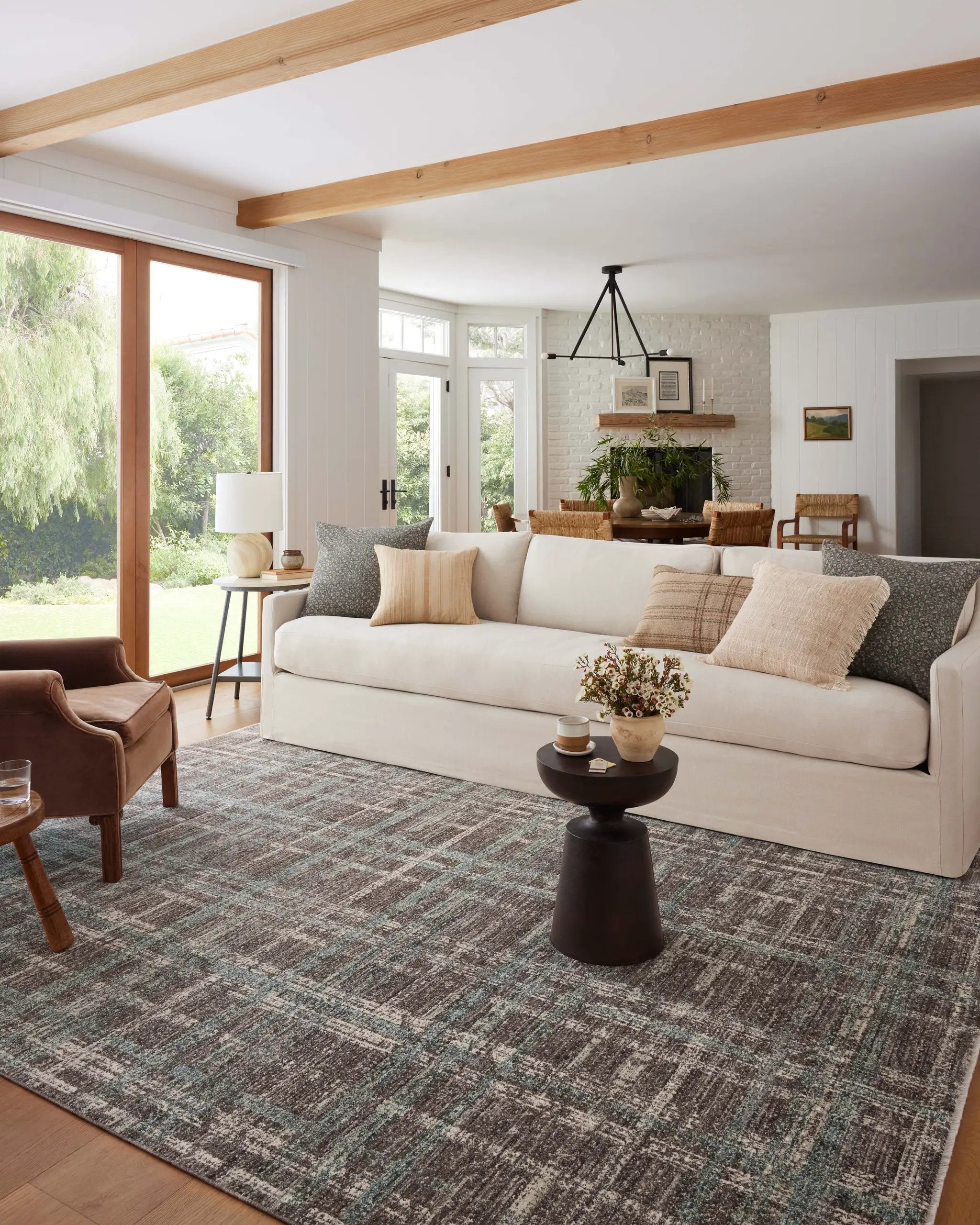 Ember EMB-08 Espresso / Multi Area Rug by Angela Rose x Loloi