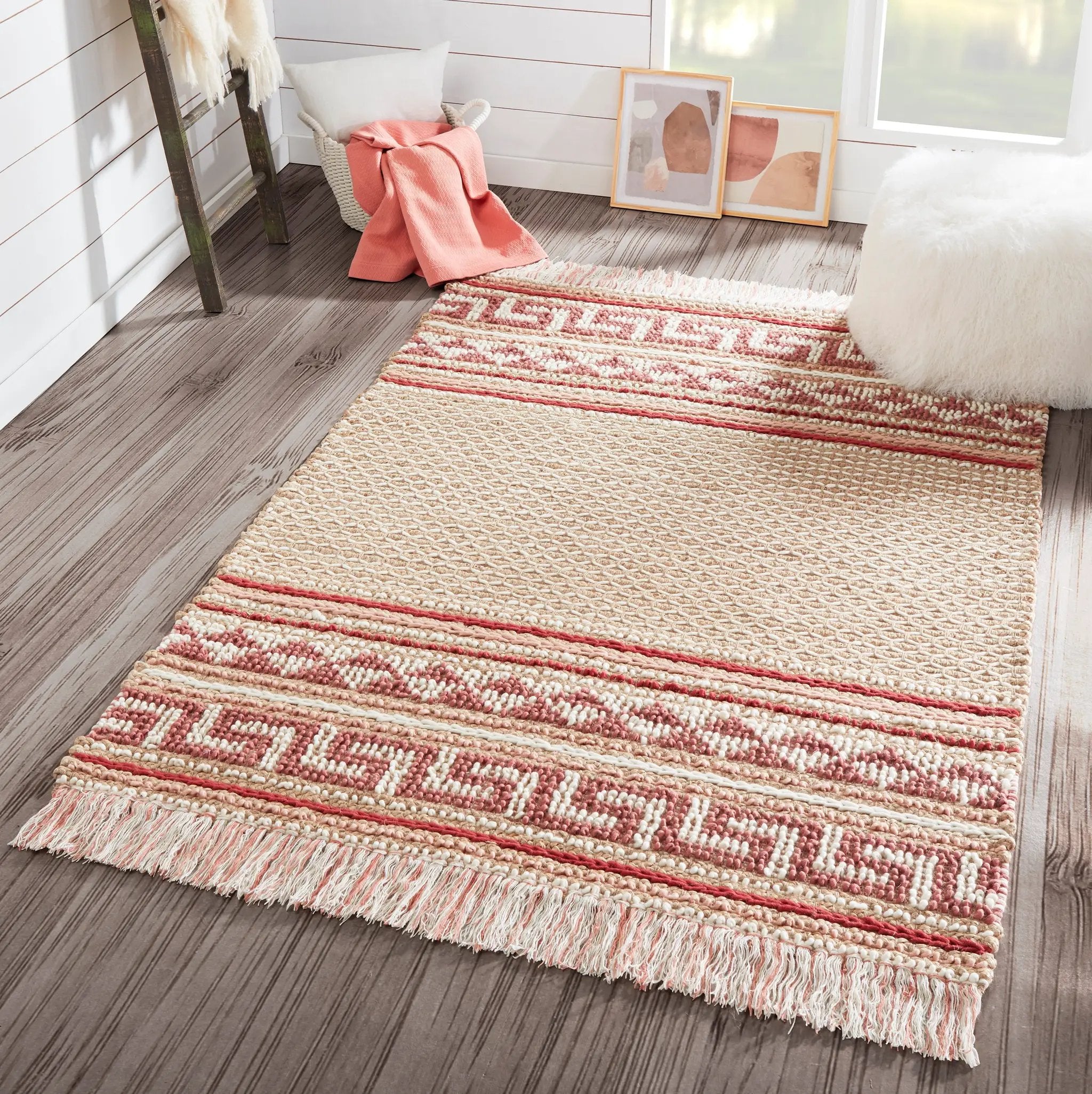 Esme ESM-3 Pink Area Rug by Momeni