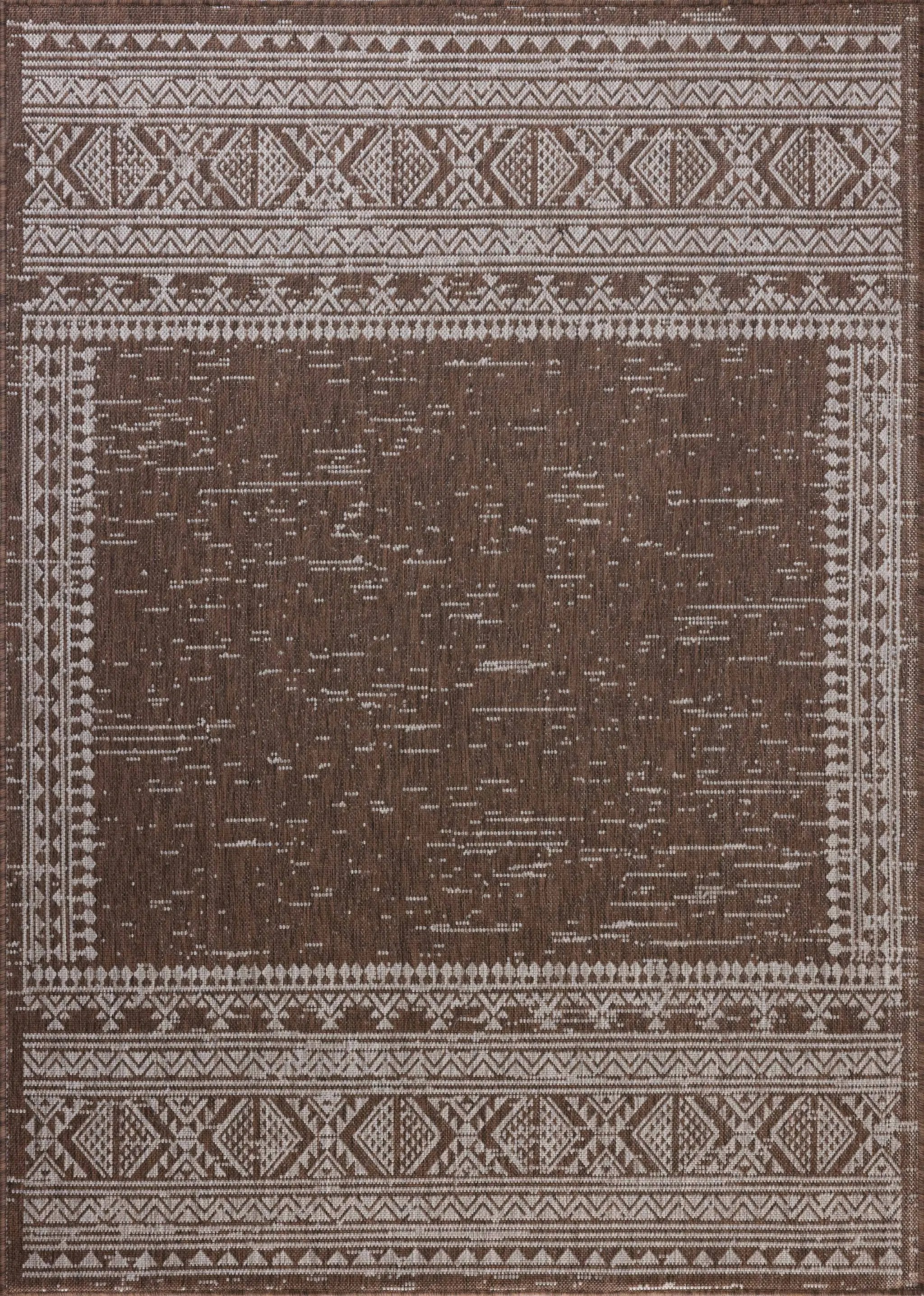 Easton ESN-01 Coffee / Dove Area Rug by Loloi