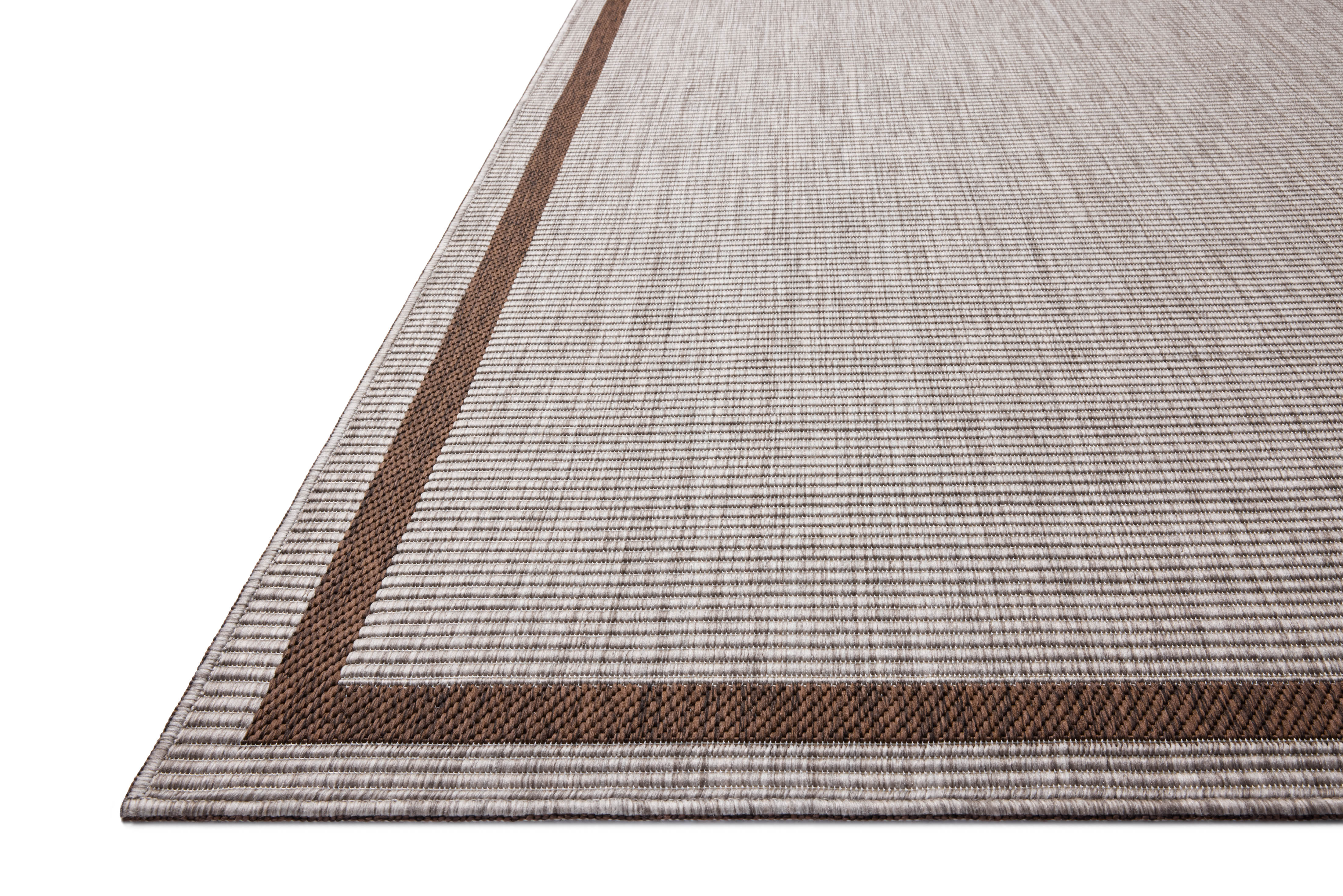 A stunning power-loomed polypropylene area rug, the Easton ESN-02 Dove / Coffee Area Rug features gentle dove and coffee tones for a polished look