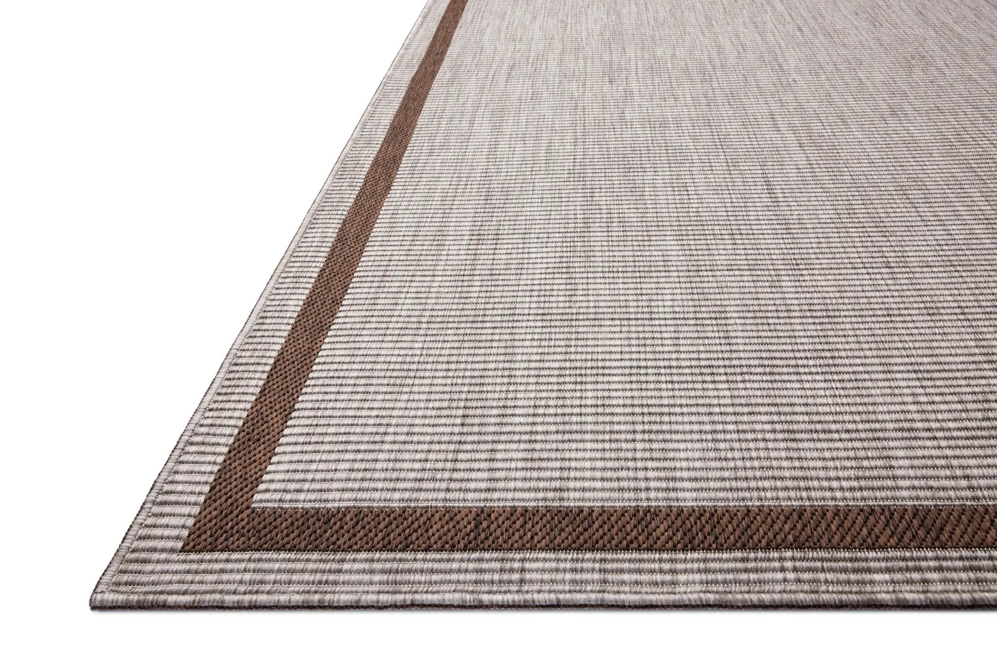 Easton ESN-02 Dove / Coffee Area Rug by Loloi