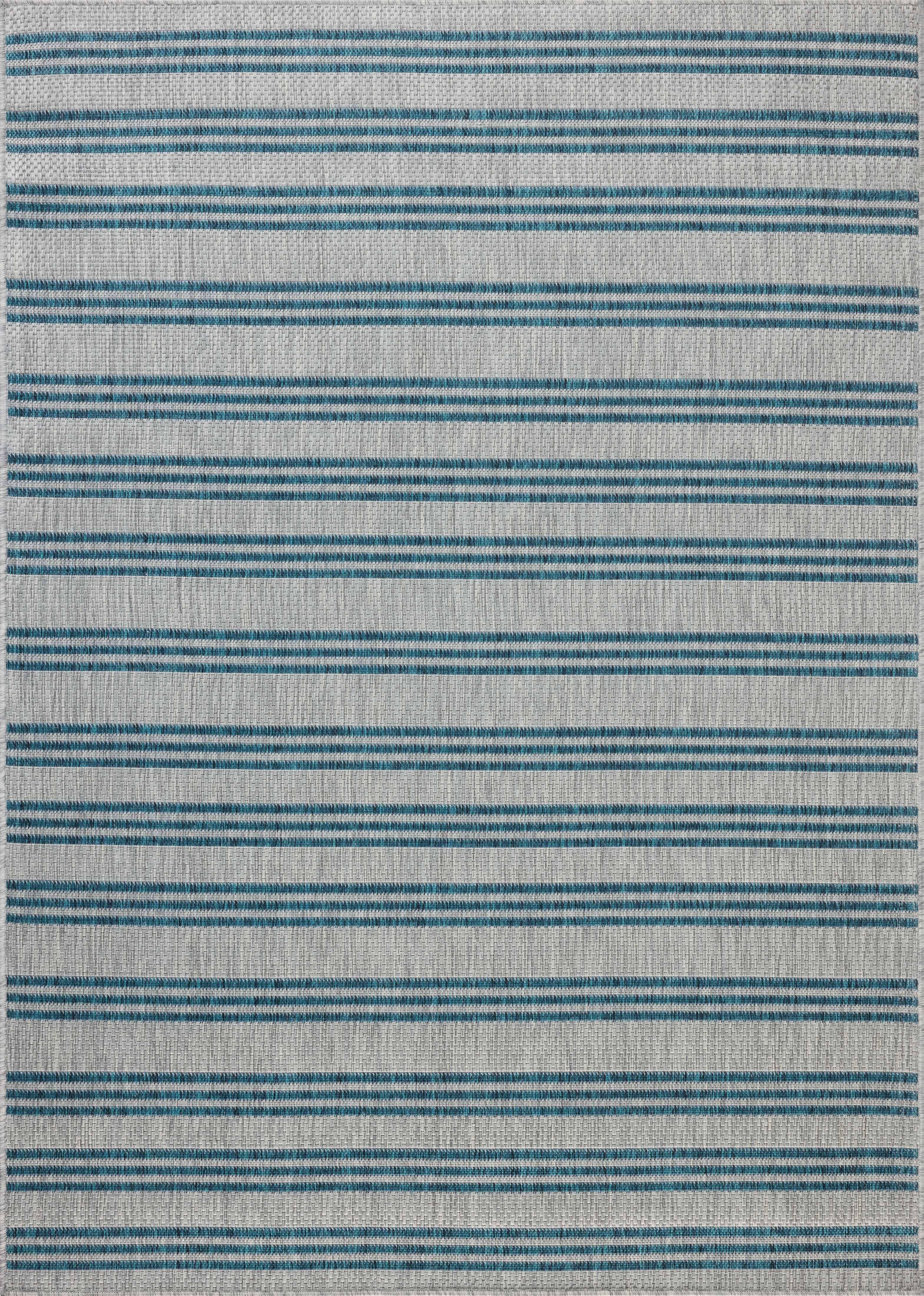 Designed in vibrant teal and misty hues, the Easton ESN-04 Teal / Fog Area Rug is a power-loomed polypropylene area rug that stands out