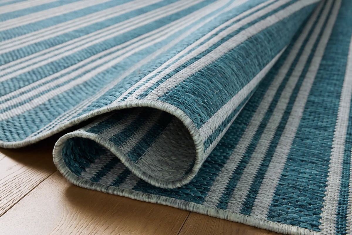Easton ESN-04 Teal / Fog Area Rug by Loloi