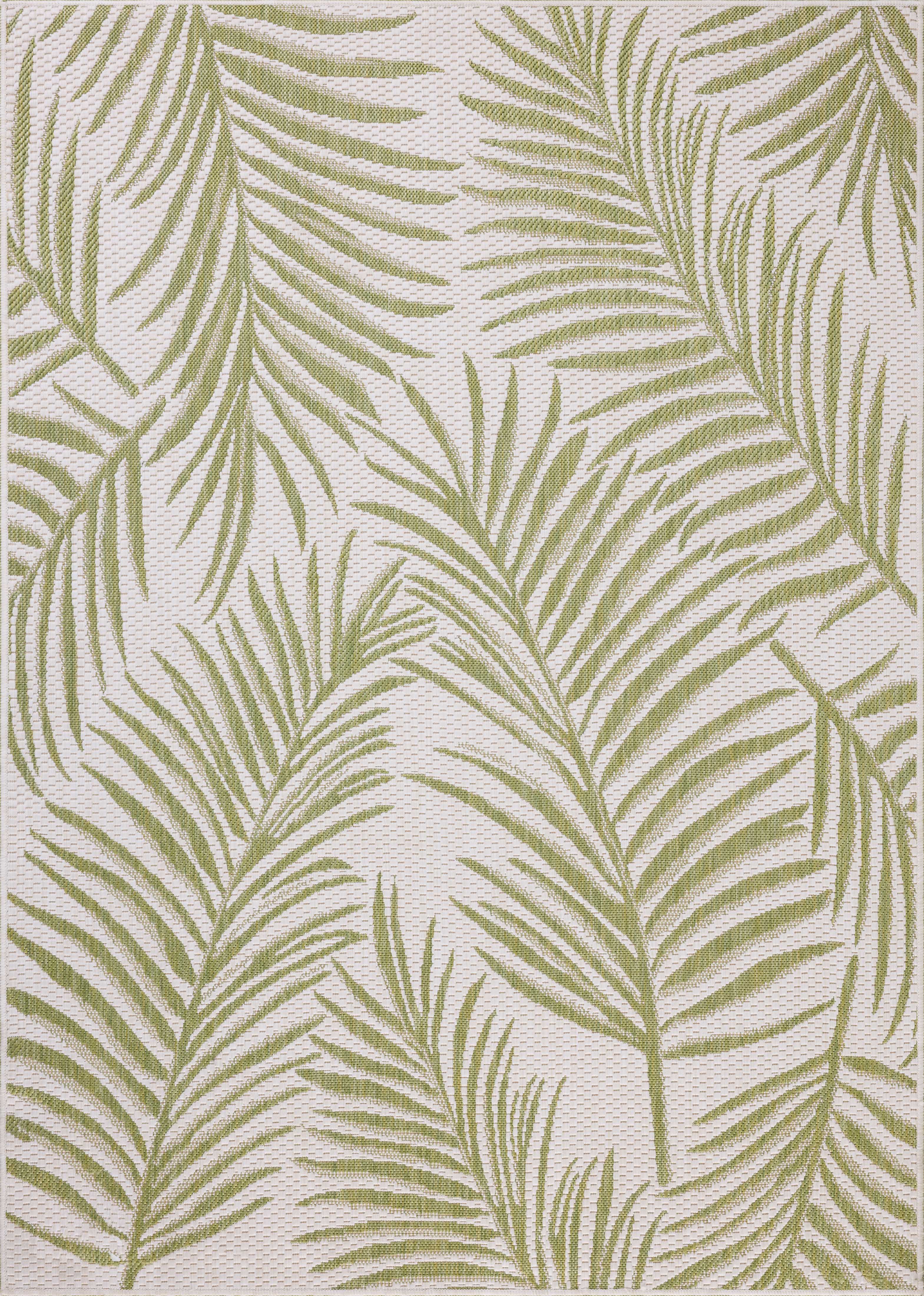 A power-loomed polypropylene area rug with refined ivory and green tones, the Easton ESN-06 Ivory / Green Area Rug adds character to any room