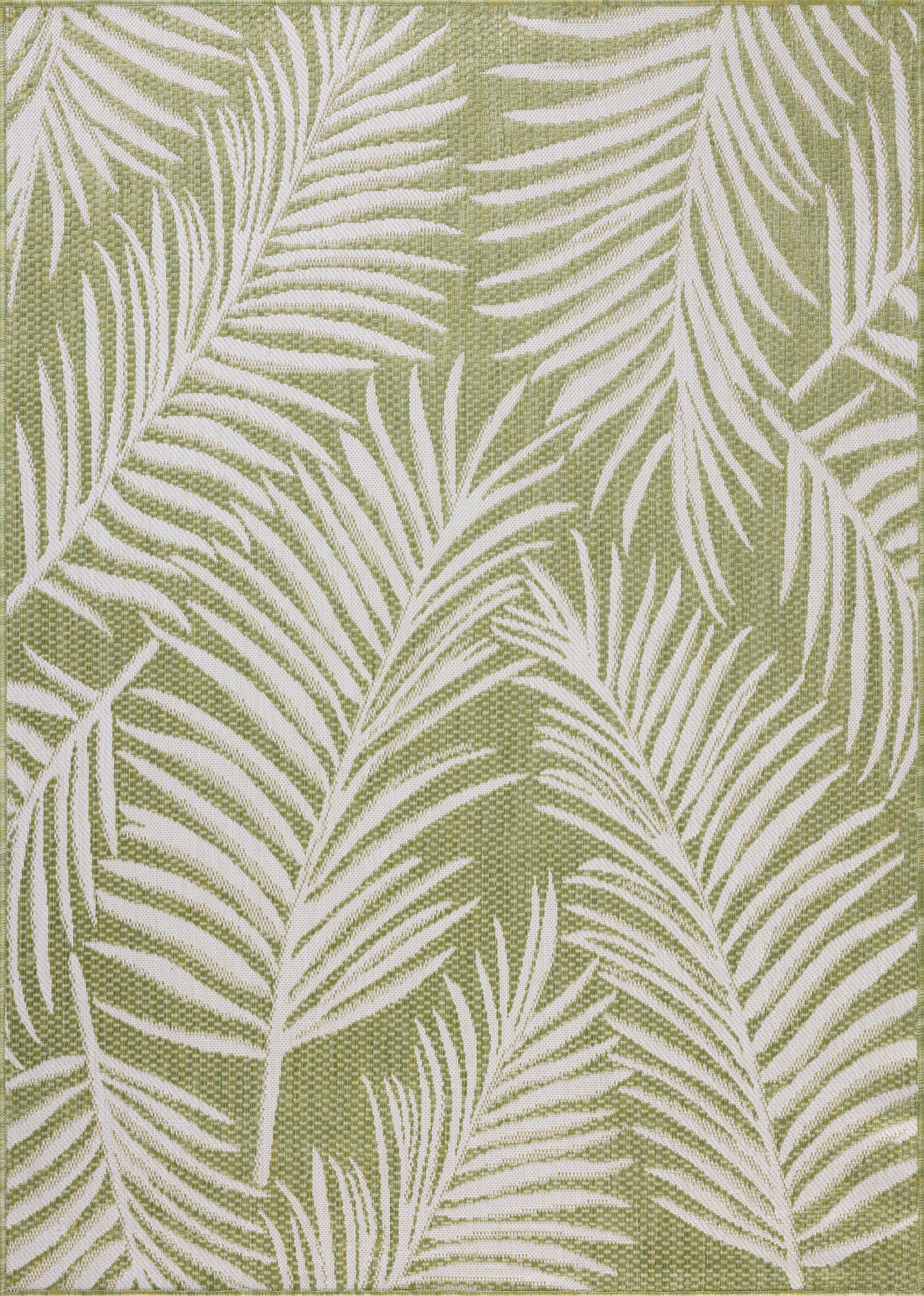 A power-loomed polypropylene area rug with refined ivory and green tones, the Easton ESN-06 Ivory / Green Area Rug adds character to any room