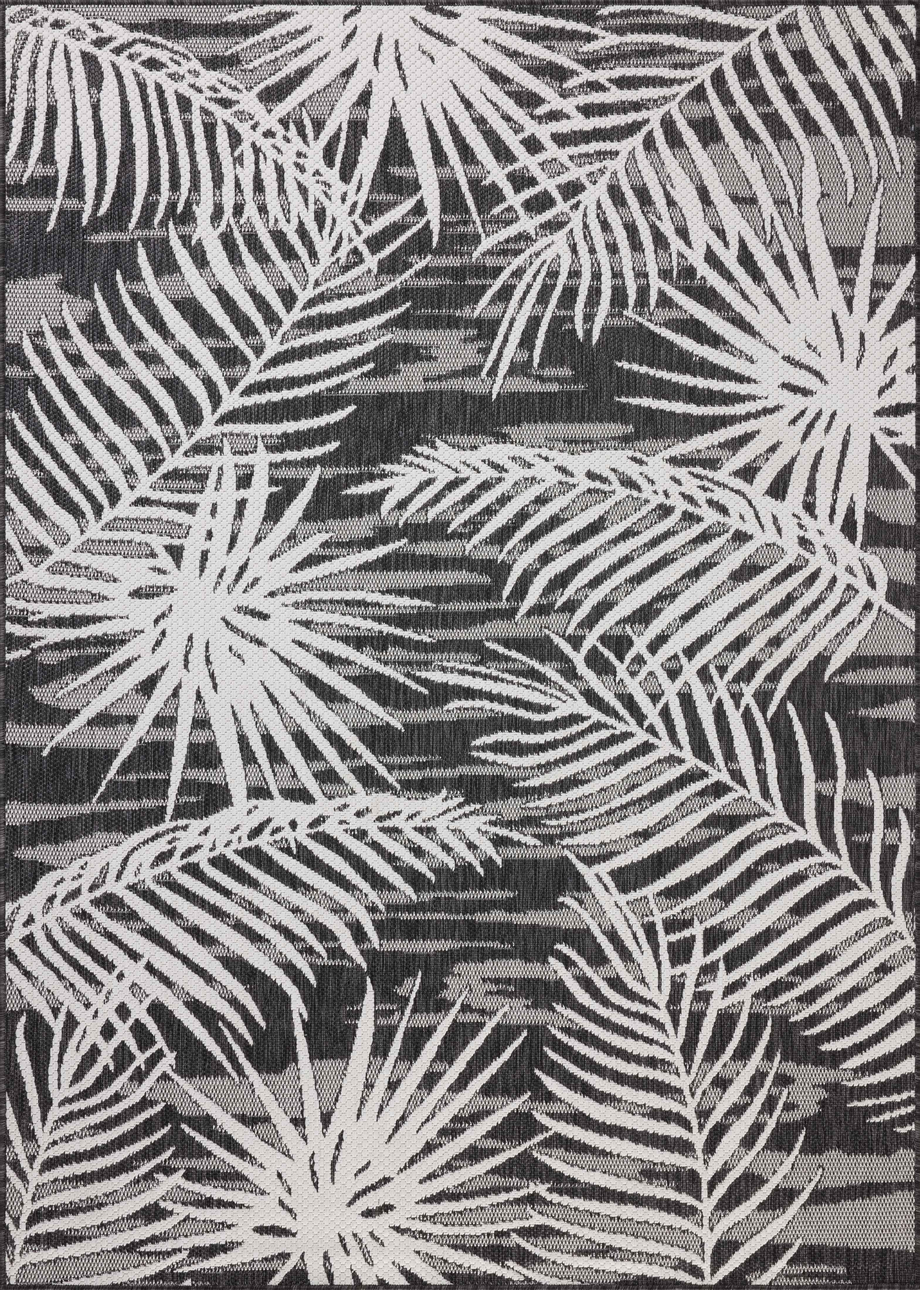 Expertly crafted as a power-loomed polypropylene area rug, the Easton ESN-09 Ivory / Onyx Area Rug captures refined ivory and bold onyx tones beautifully