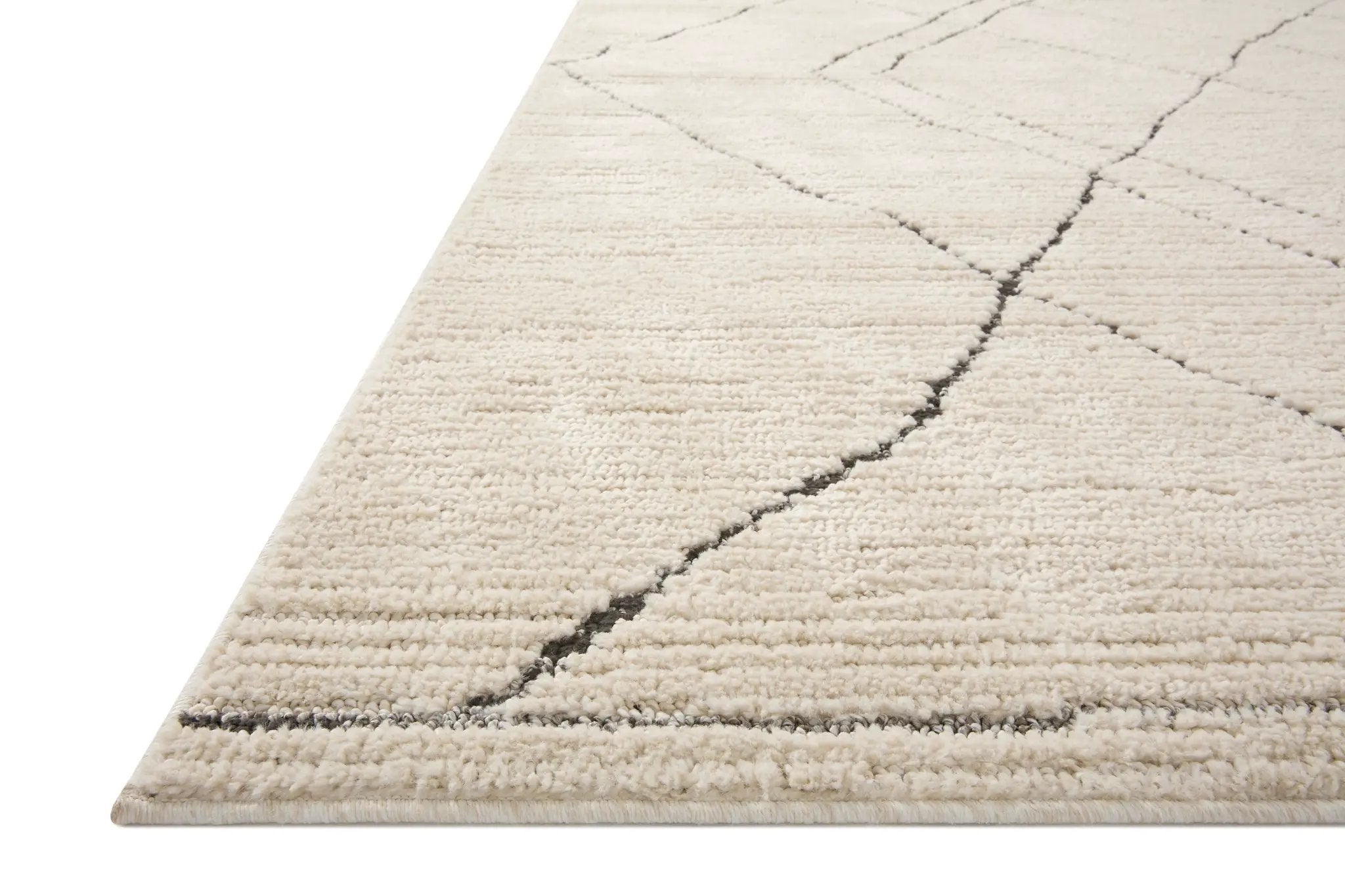 Fabian FAB-02 Ivory / Charcoal Area Rug by Loloi