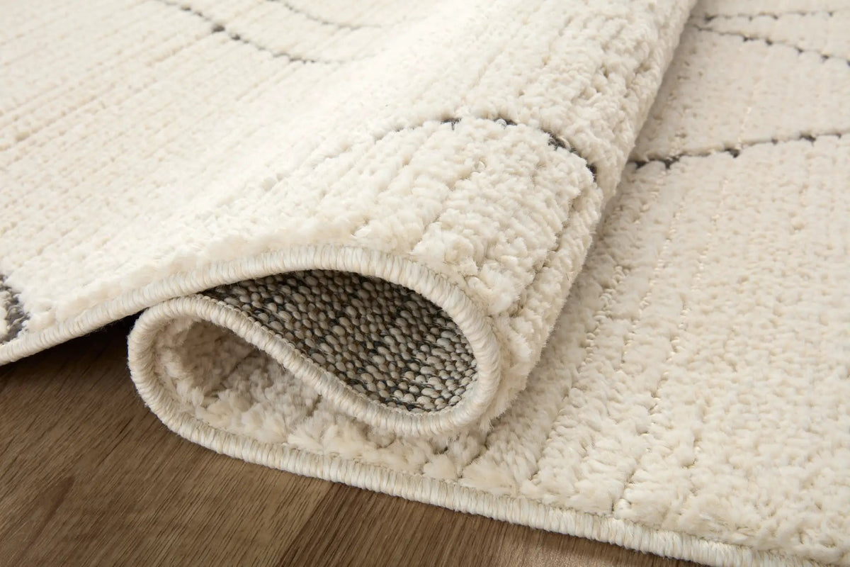 Fabian FAB-02 Ivory / Charcoal Area Rug by Loloi