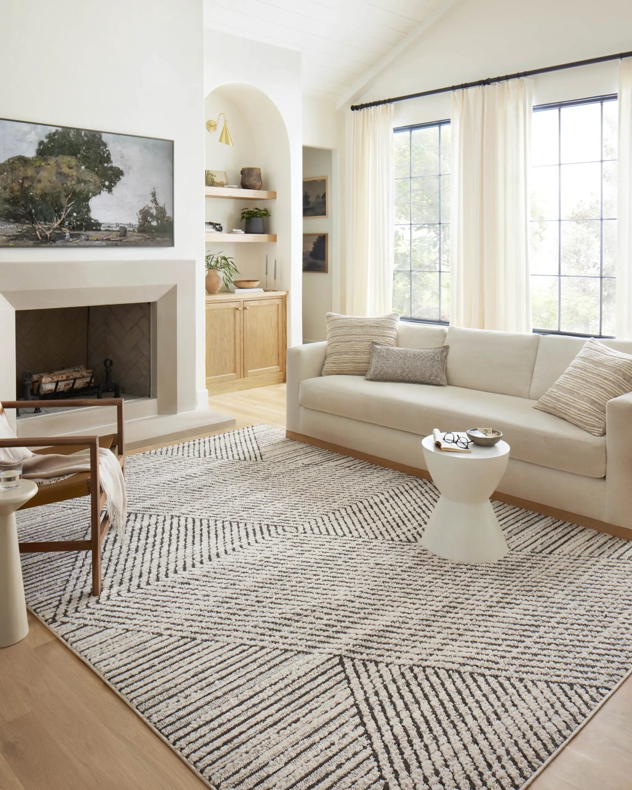 Fabian FAB-06 Charcoal / Ivory Area Rug by Loloi