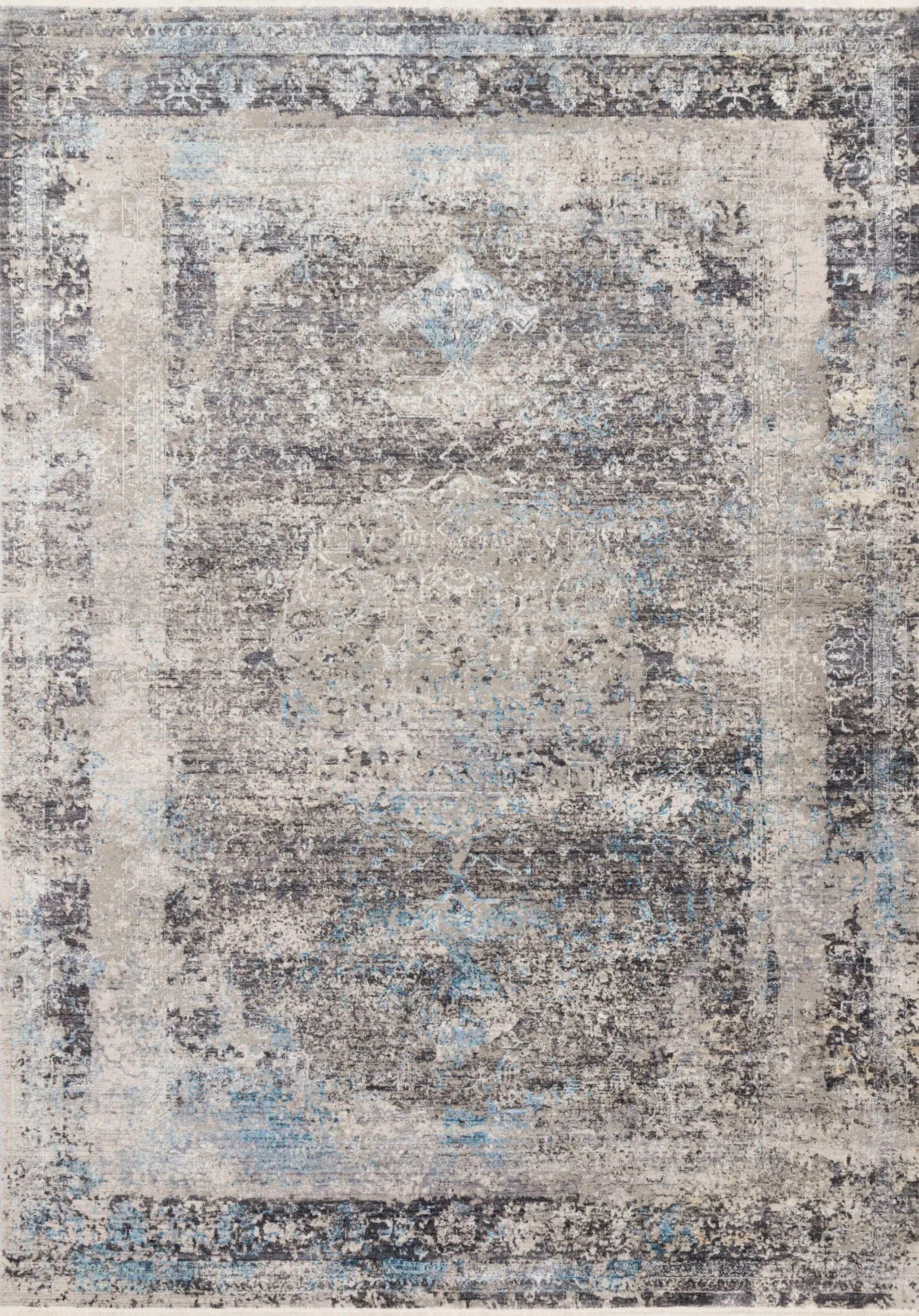 Franca FRN-03 Charcoal / Sky Area Rug by Loloi