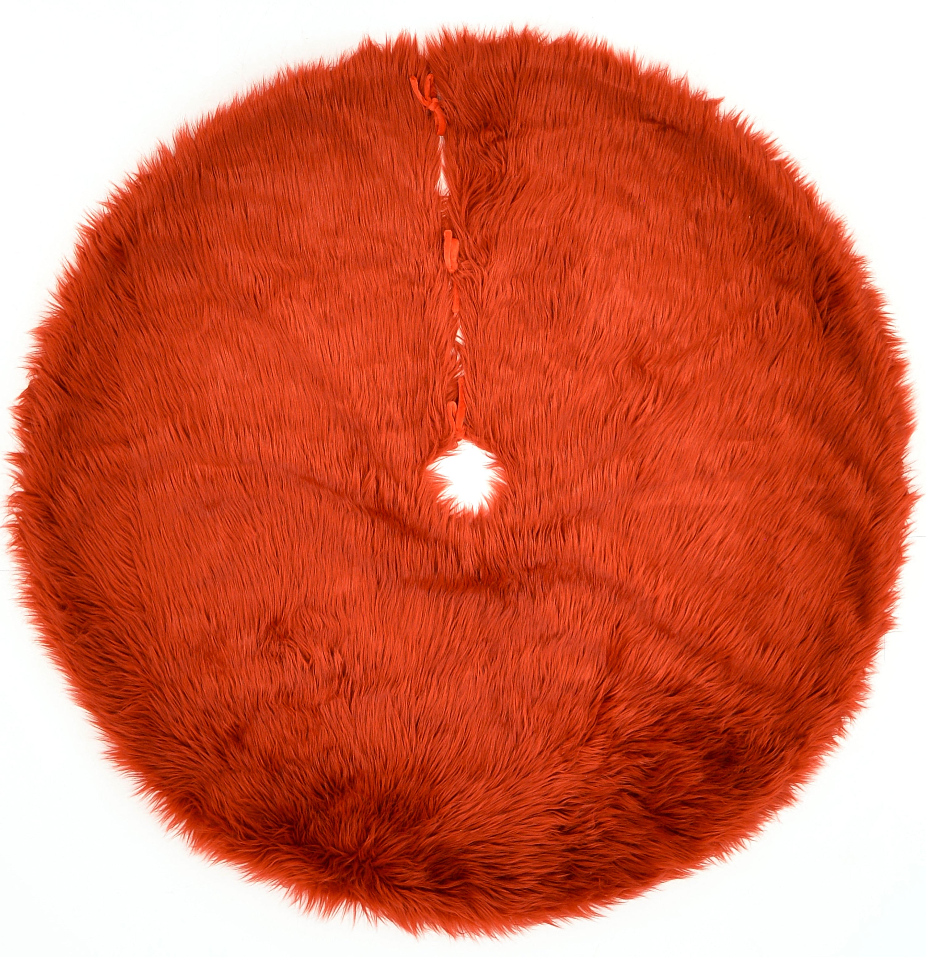 Momeni FTS-1 Red Round Furry Tree Skirt