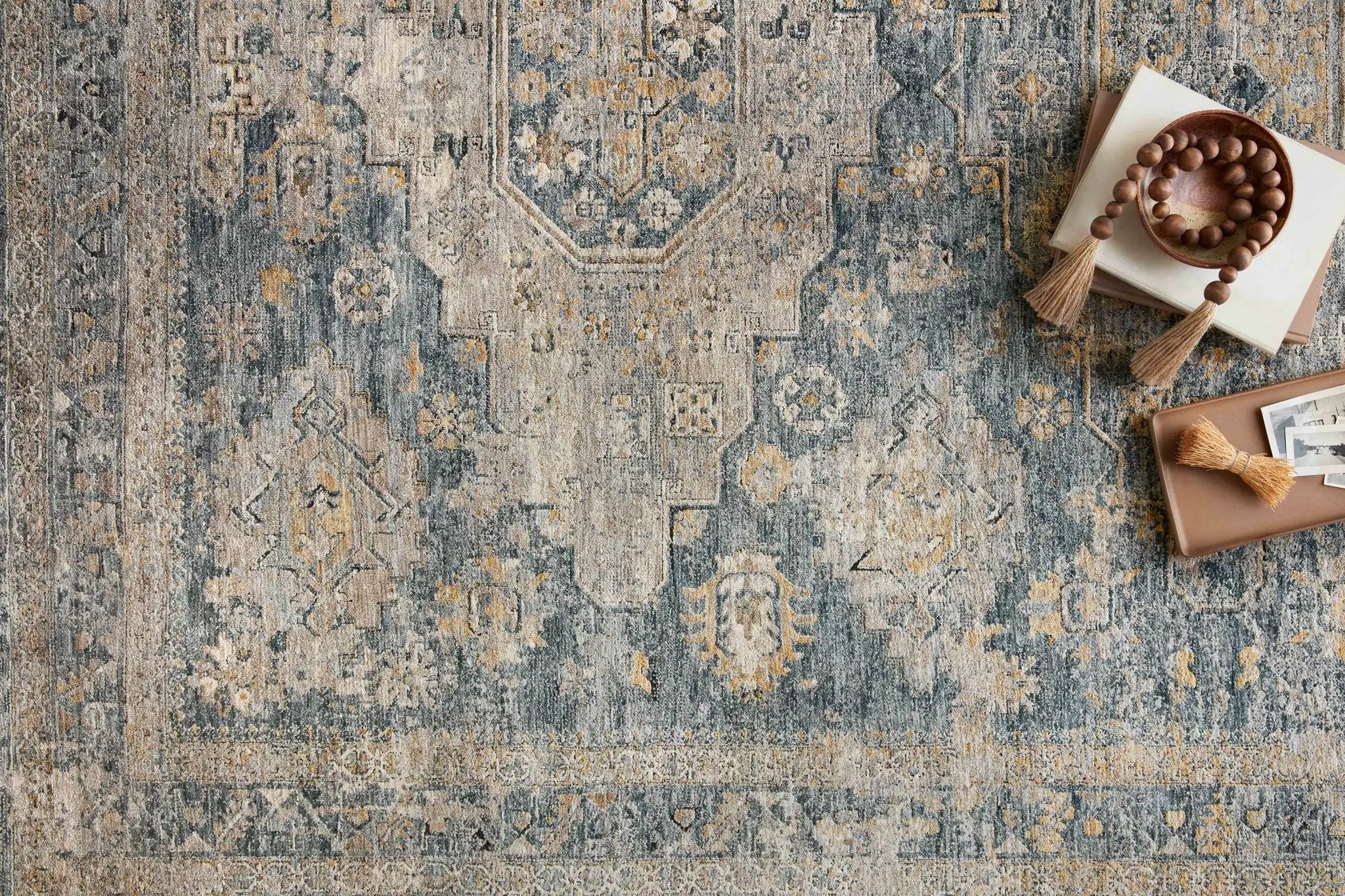 Gaia GAA-02 Denim / Taupe Area Rug by Loloi