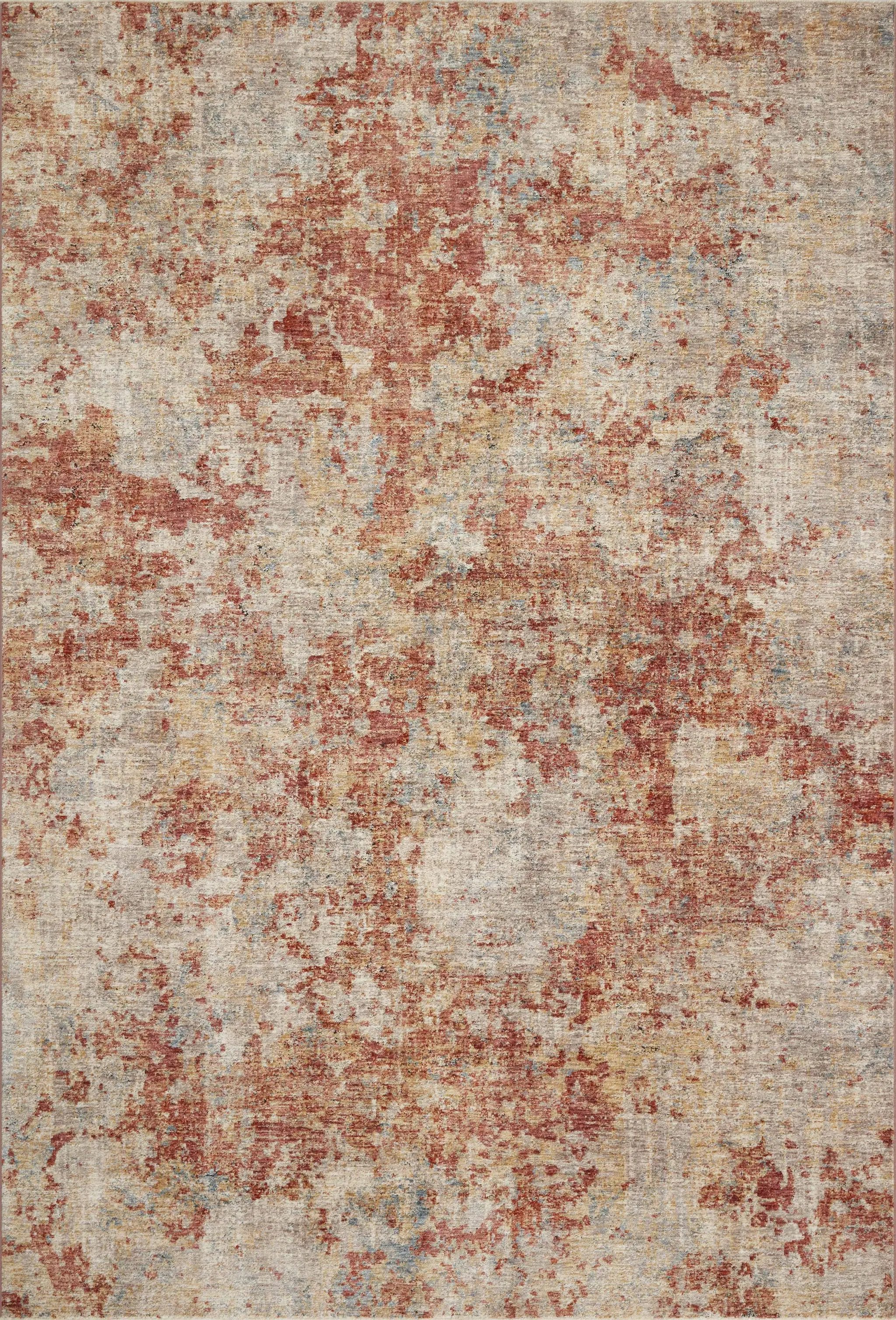 Gaia GAA-03 Taupe / Brick Area Rug by Loloi