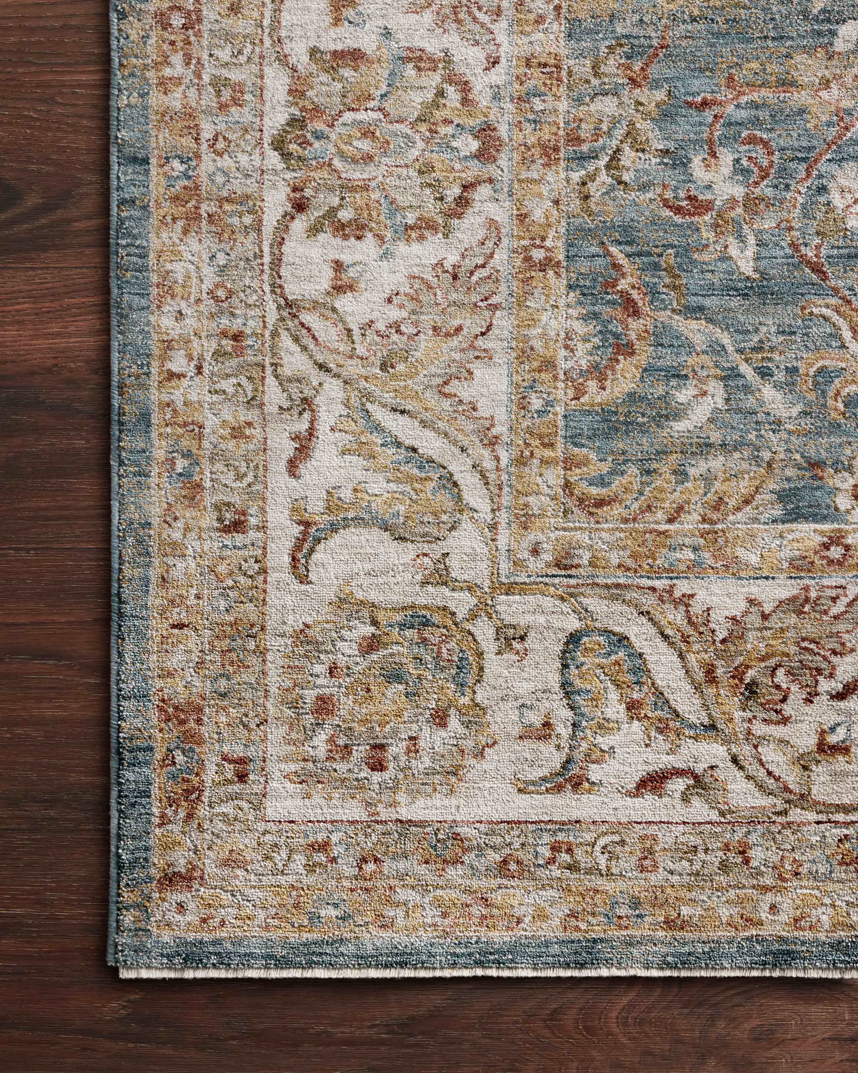 The Gaia GAA-04 Ocean / Multi Area Rug combines serene ocean and vibrant multi-toned tones and traditional and abstract patterns in a power-loomed 100% polyester area rug for effortless elegance
