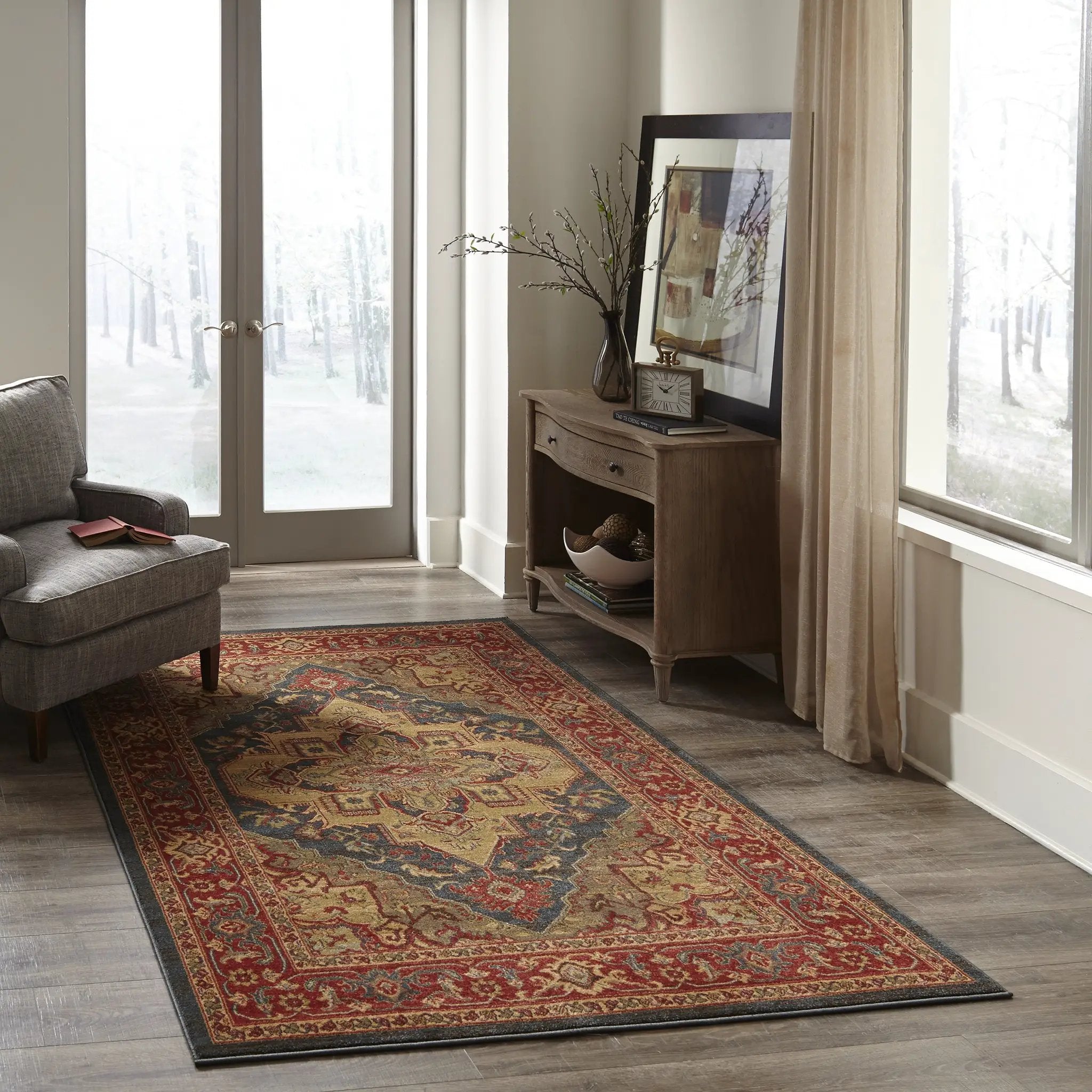 Ghazni GZ-05 Navy Area Rug by Momeni